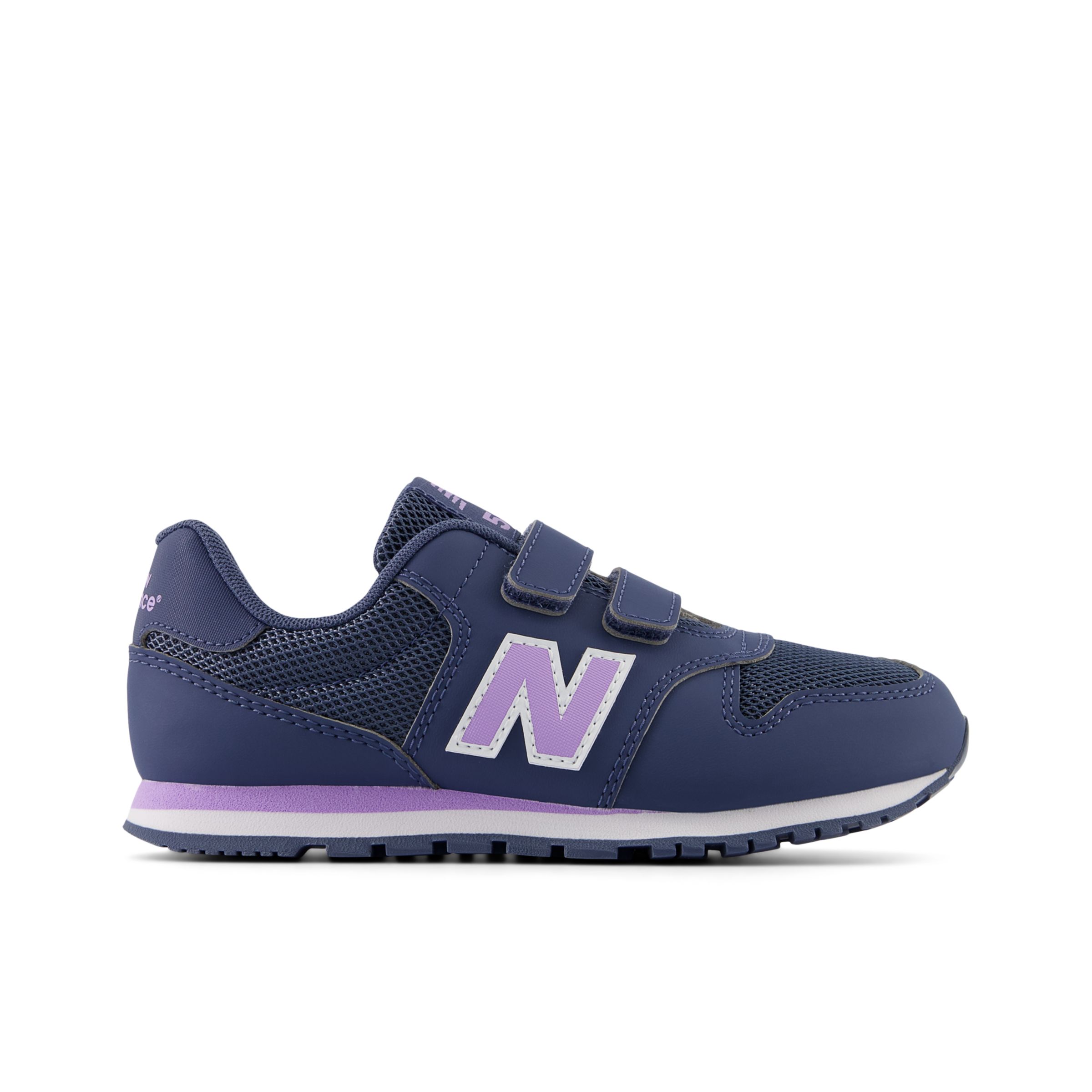 New Balance Enfant 500 Hook & Loop en Bleu/Mauve