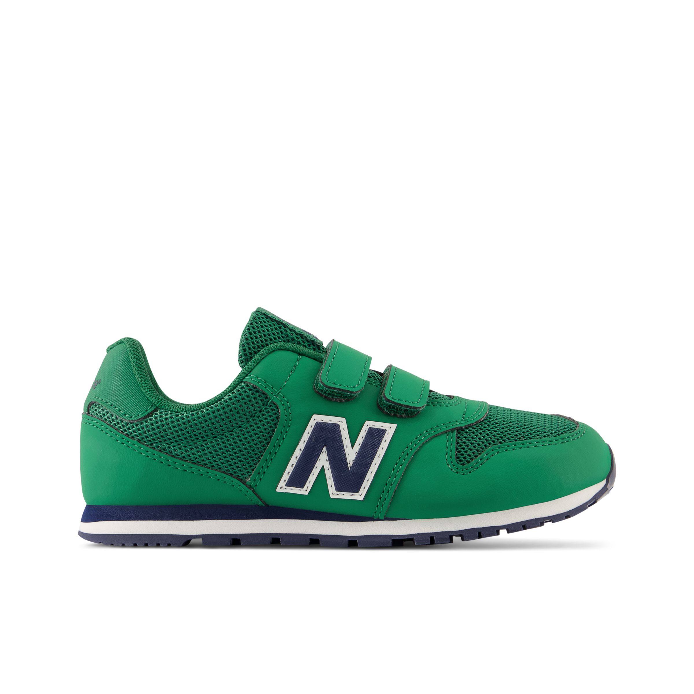 New Balance Kids' 500 Hook & Loop in Green/Blue Synthetic, size 1