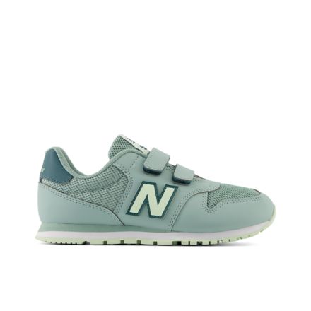New Balance Kids' 500 Hook & Loop in Green Synthetic, Size 10