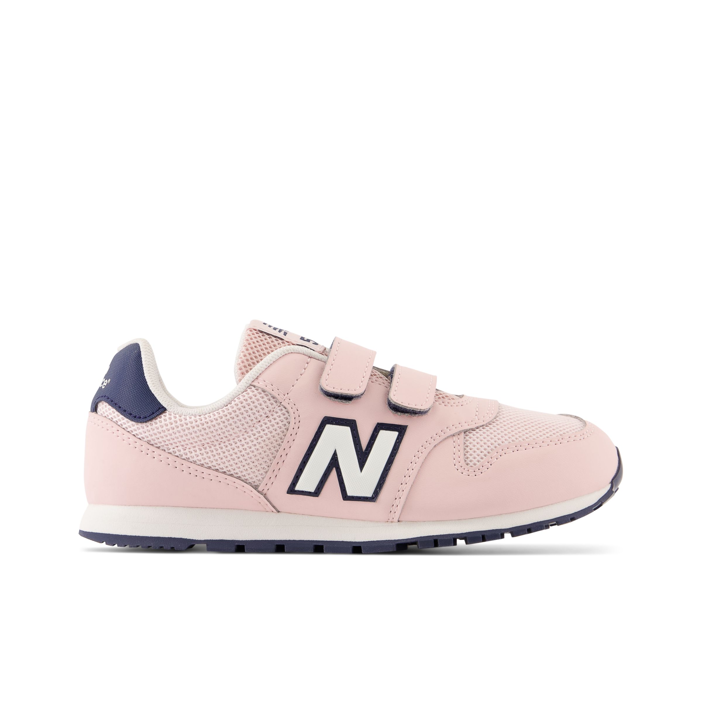 New Balance Enfant 500 Hook & Loop en Pink/Rose/Blue/Bleu, Synthetic, Taille 32.5