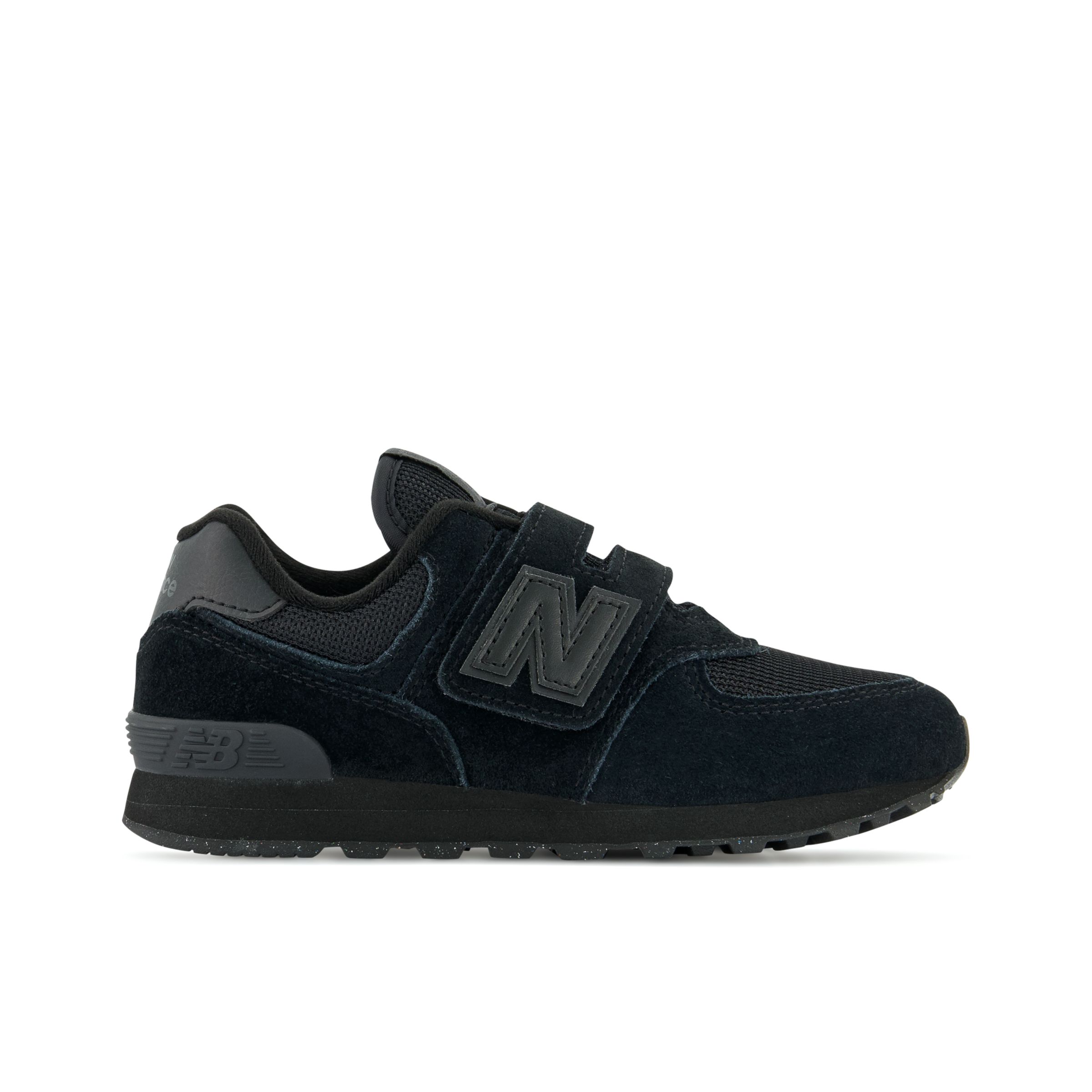 New Balance Enfant 574 Core Hook & Loop en Noir, Cuir, Taille 30.5