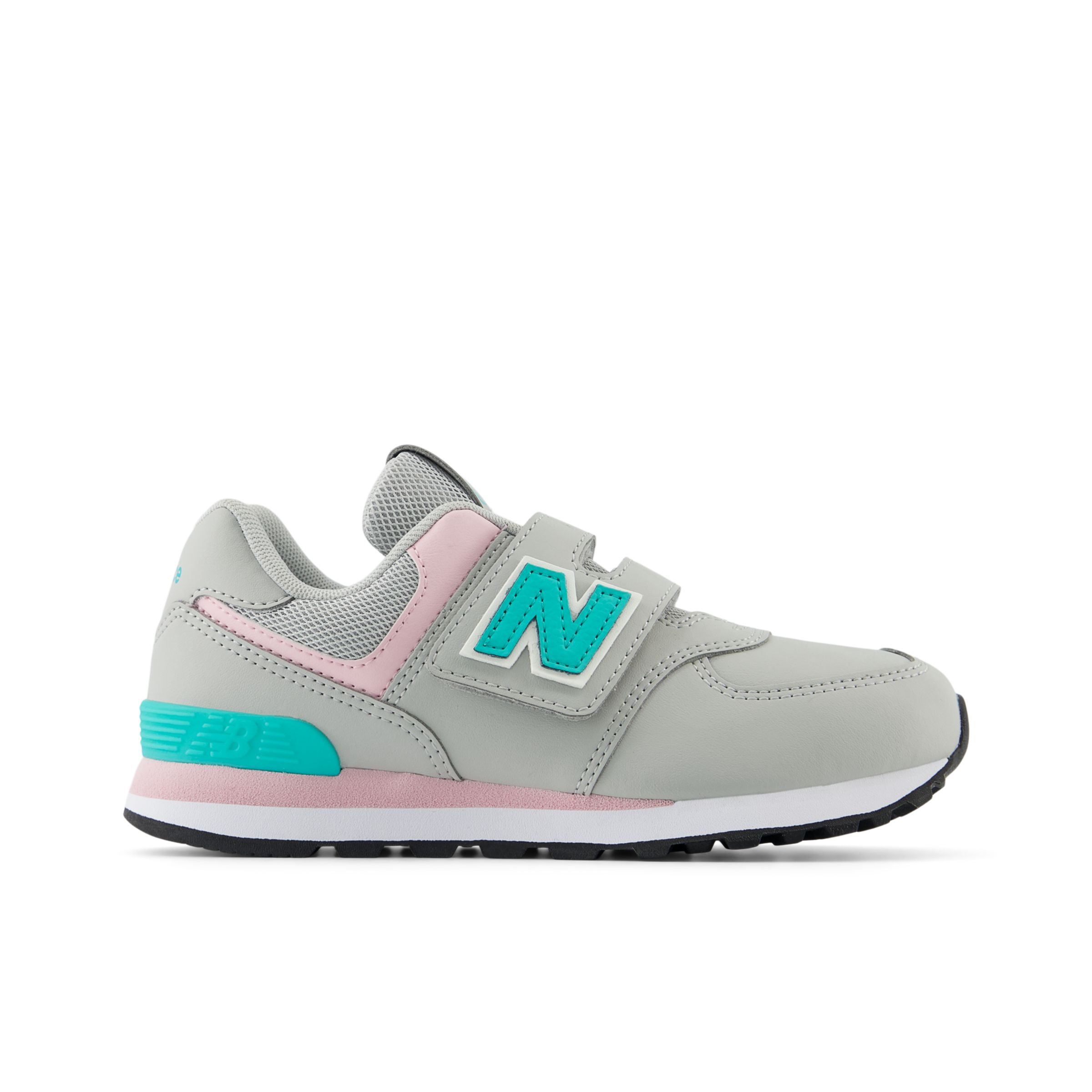 New Balance Enfant 574 HOOK & LOOP en Gris/Vert