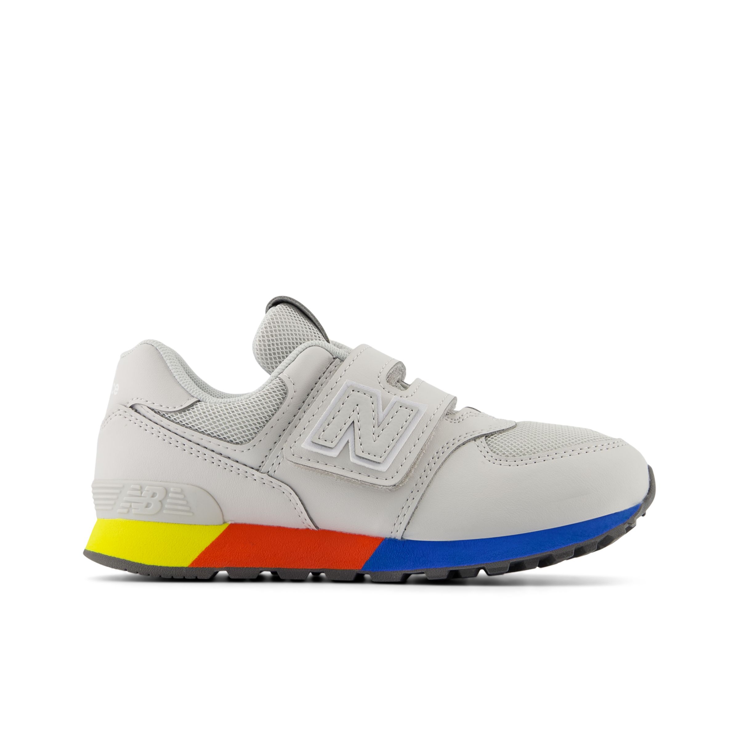 

New Balance Enfant 574 HOOK & LOOP en Gris/Jaune, Synthetic, Taille 28.5