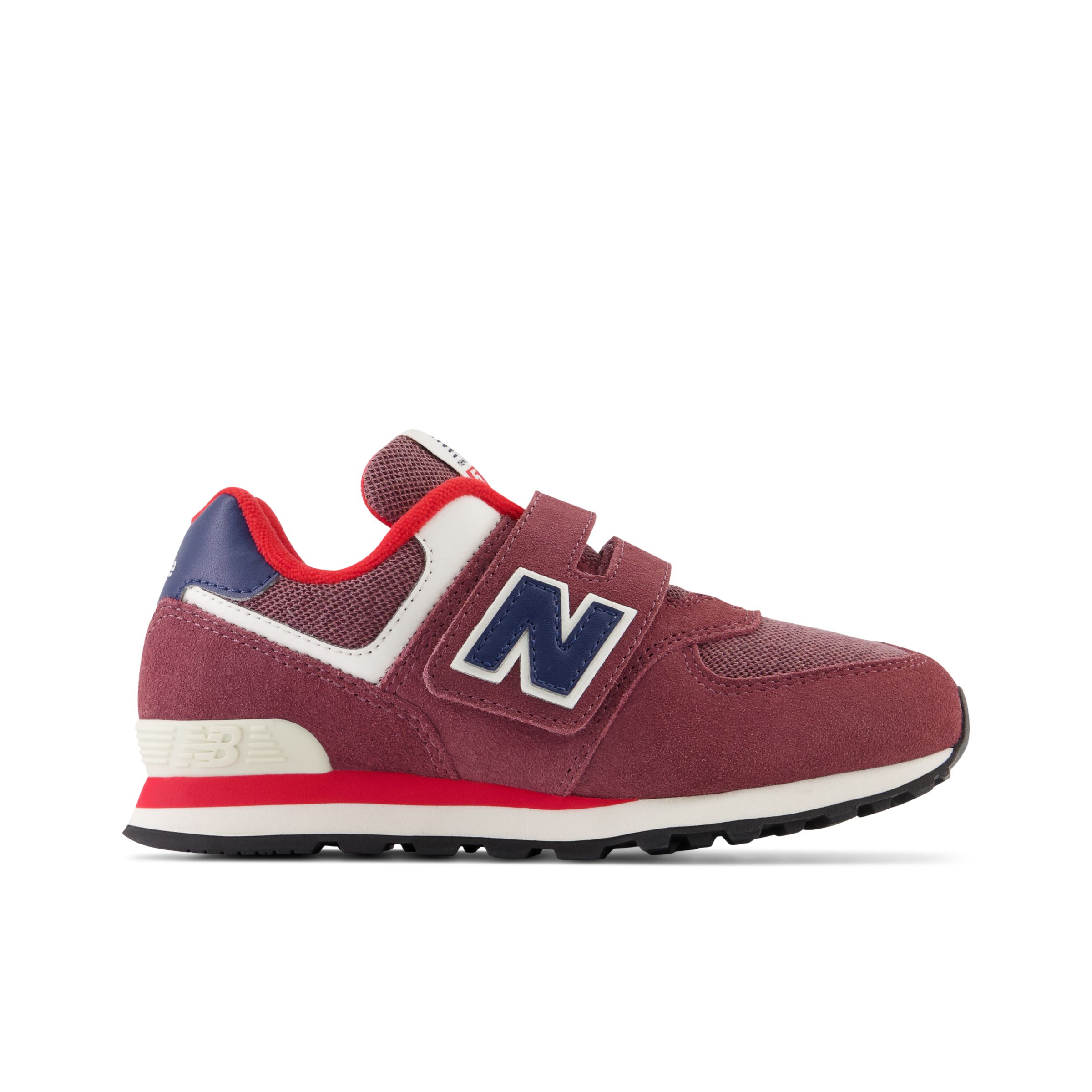 New Balance Crian?a 574 Hook & Loop in Azul, Leather, Tamanho 33.5