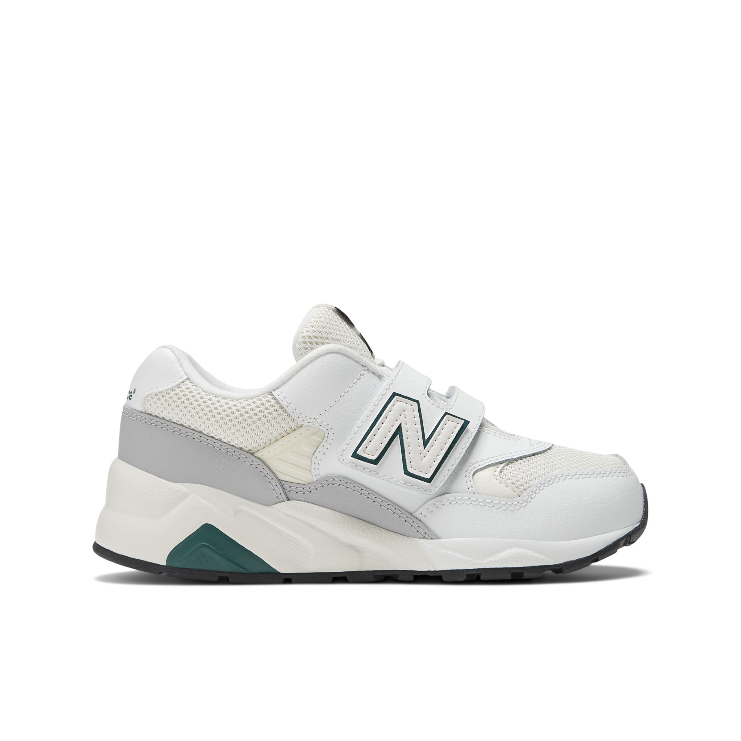 New Balance Enfant 580 Hook & Loop en Blanc/Gris, Synthetic, Taille 30