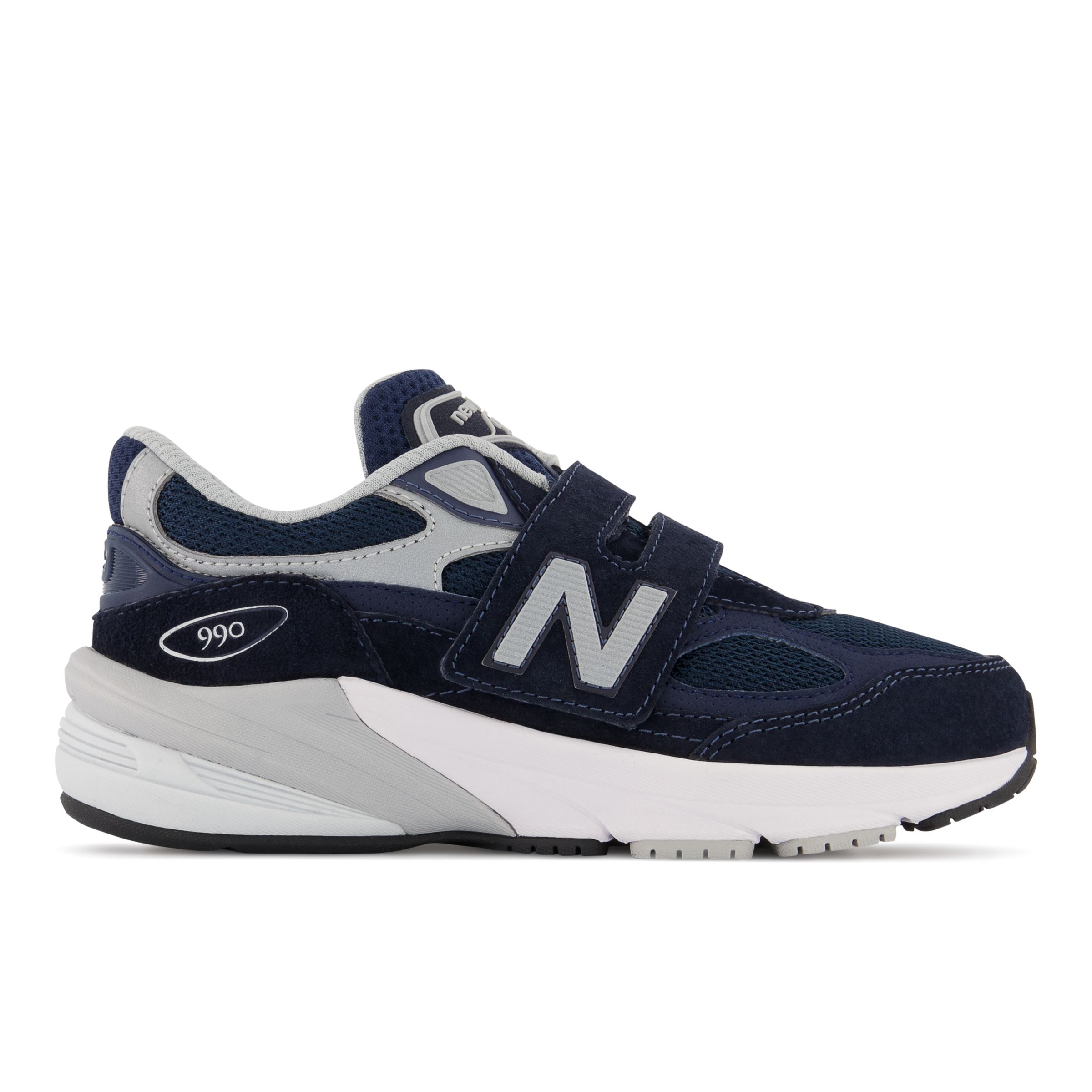 New Balance Bambino 990v6 Hook and Loop in Blu/Grigio