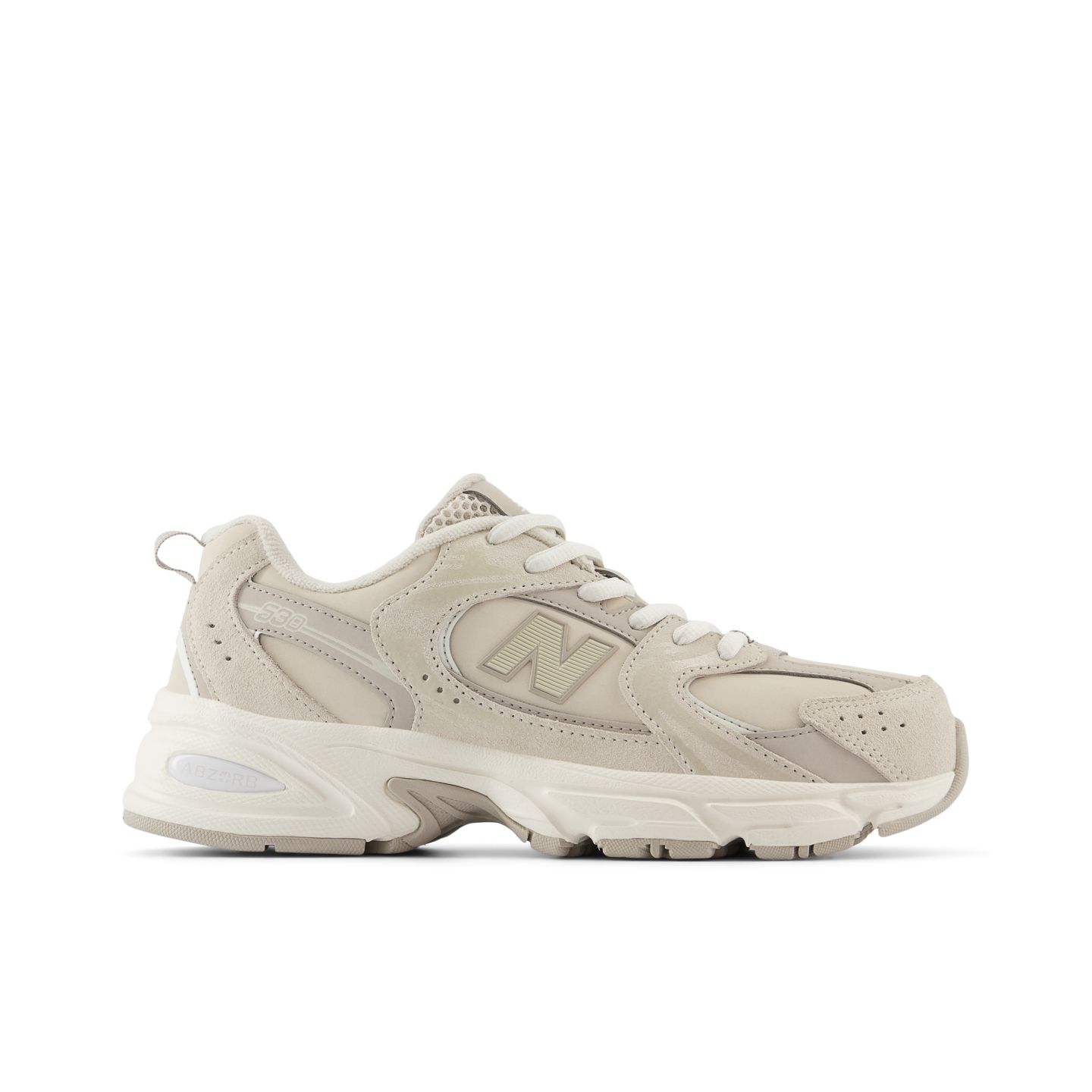 Детские кроссовки New Balance 530 Bungee Lace, цвет: Moonbeam With Moonrock — фото 1