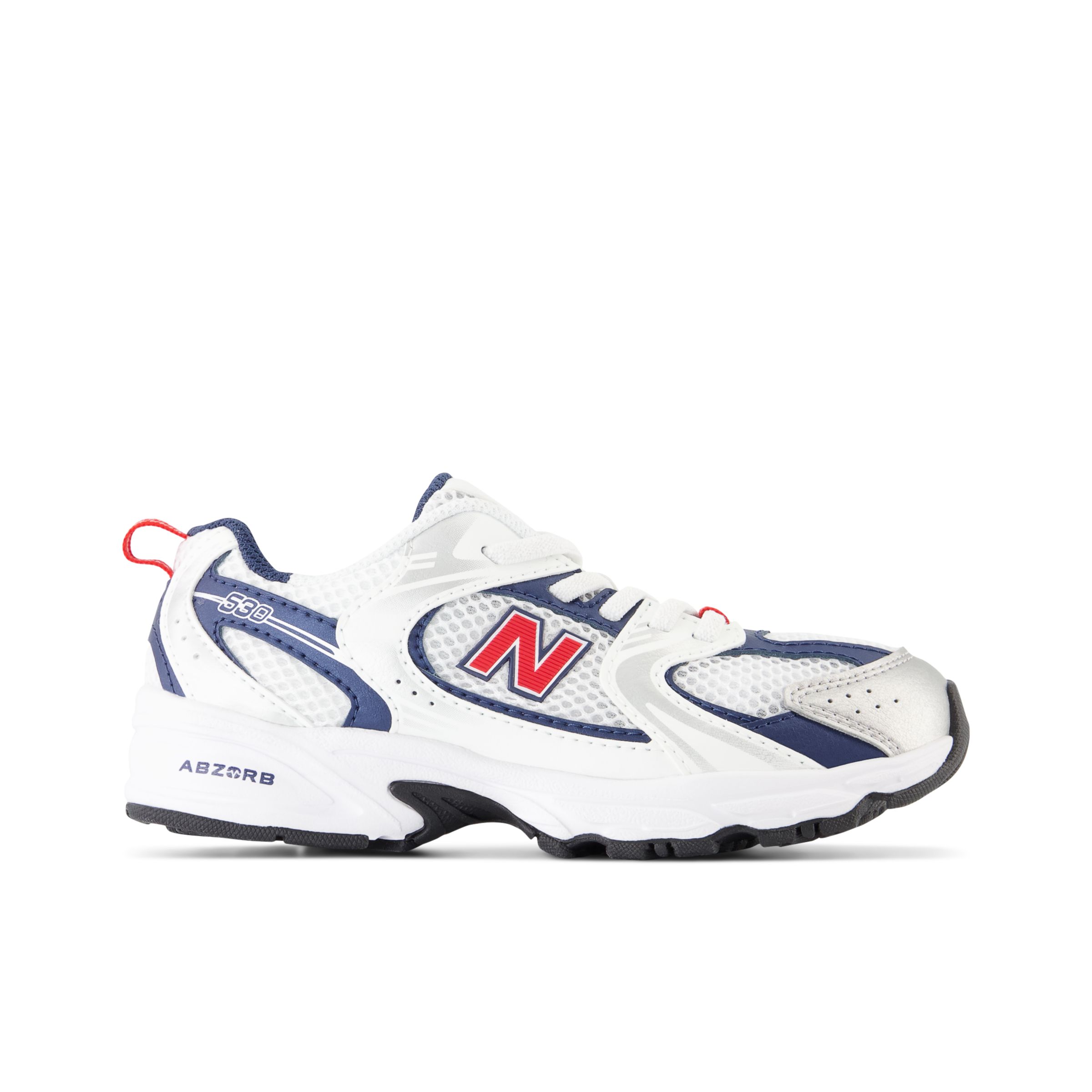 

New Balance Enfant 530 Bungee en Blanc/Rouge, Synthetic, Taille 32