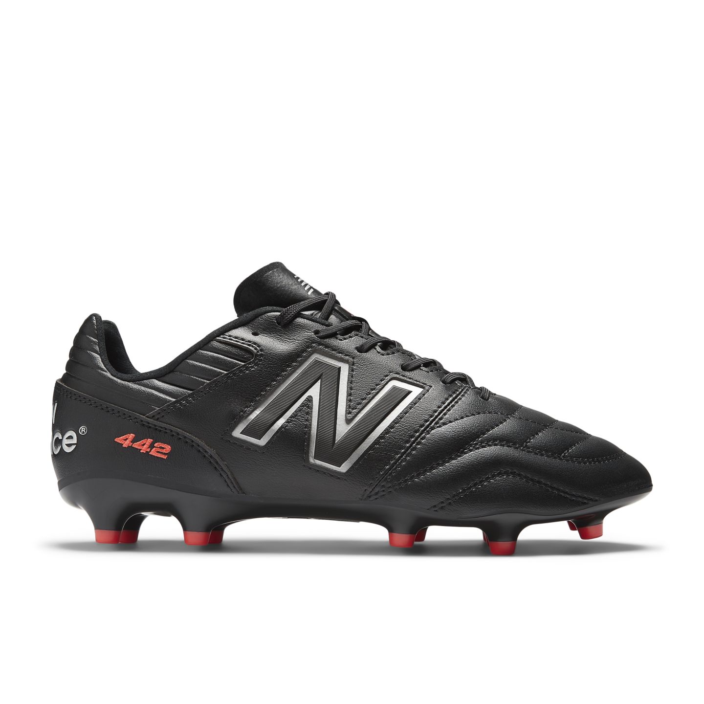 Мужские бутсы New Balance 442 PRO FG V2 NON KL, цвет: Чёрный / Белый — фото 1