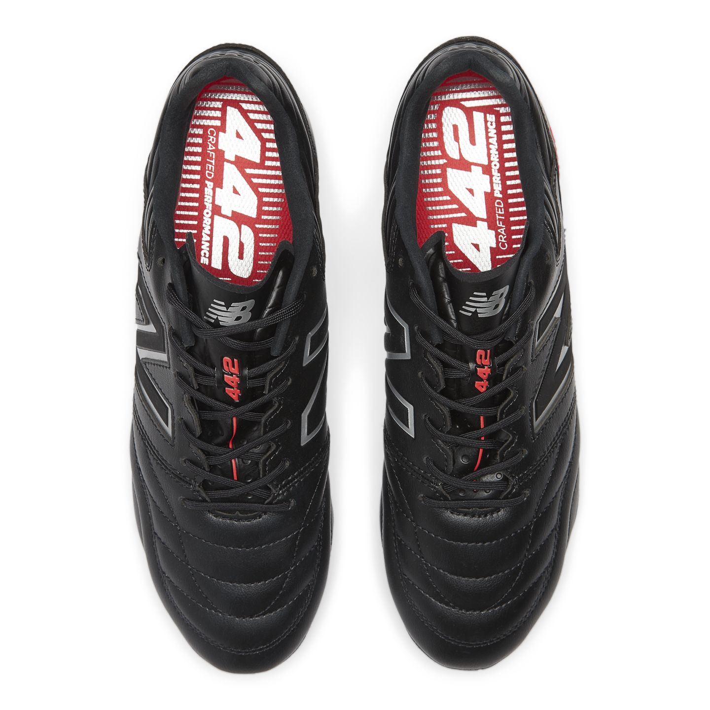 Мужские бутсы New Balance 442 PRO FG V2 NON KL, цвет: Чёрный / Белый — фото 4