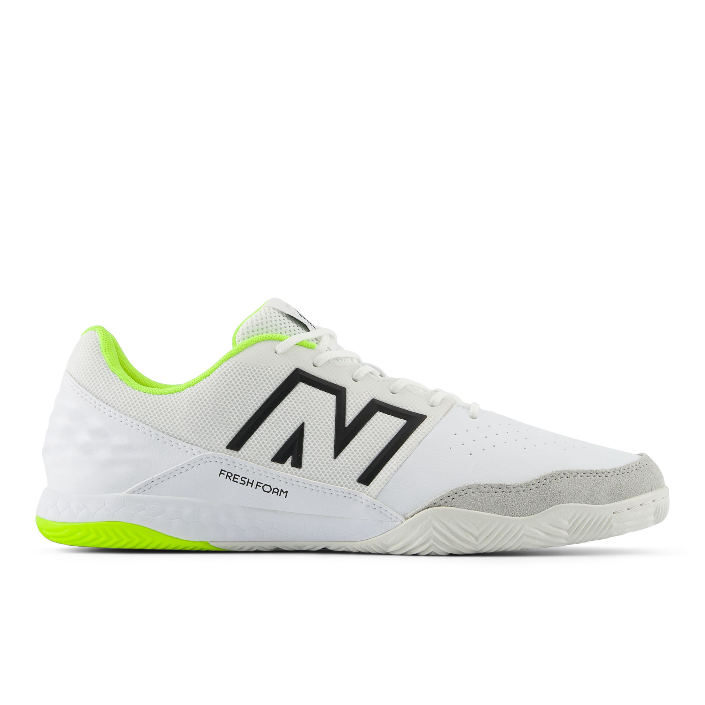 New Balance Unisex Audazo Command IN V6 in White/Yellow/Black Synthetic, size 11