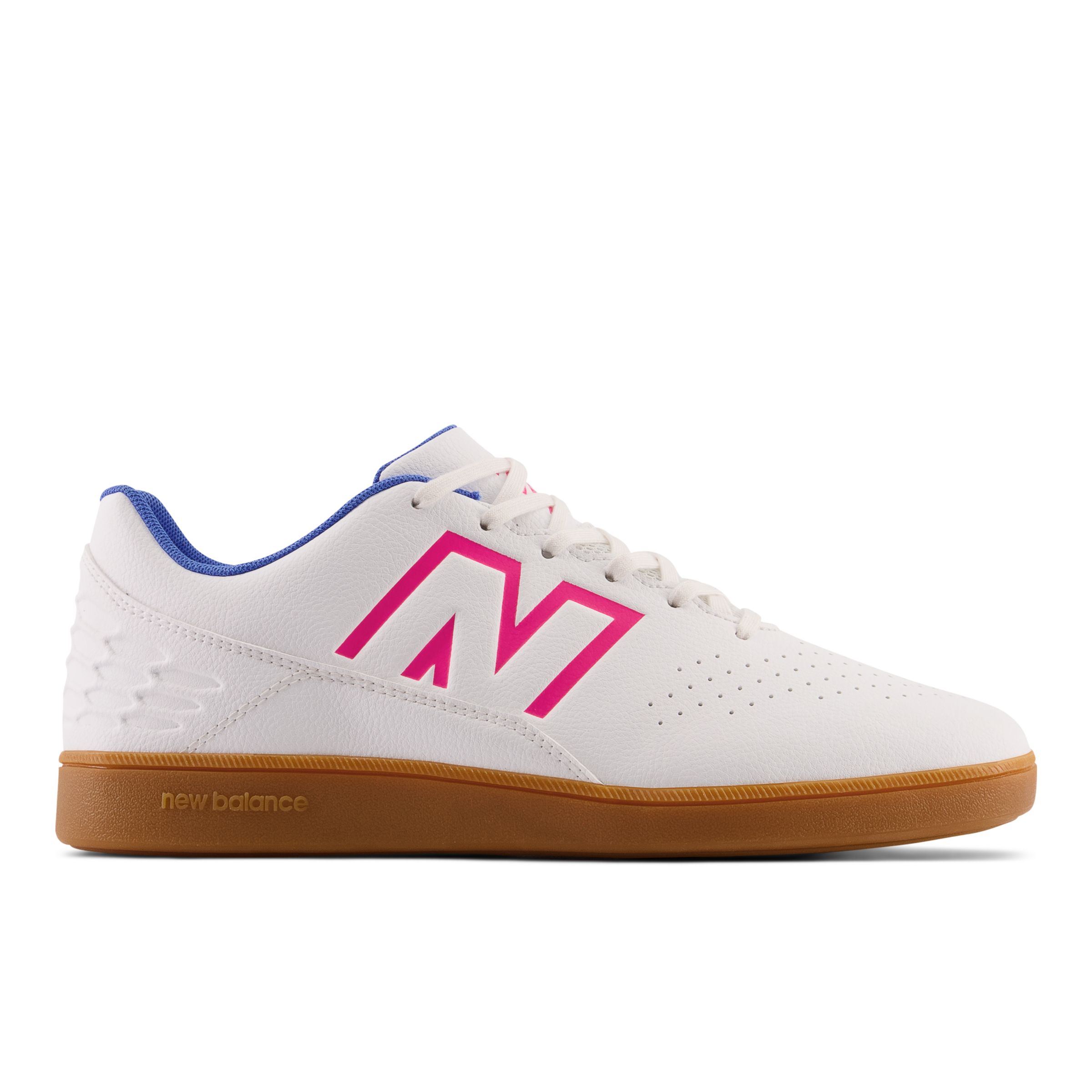 

New Balance Unisexe Audazo v6 Control IN en Blanc/Bleu/Rose, Synthetic, Taille 41.5 Large