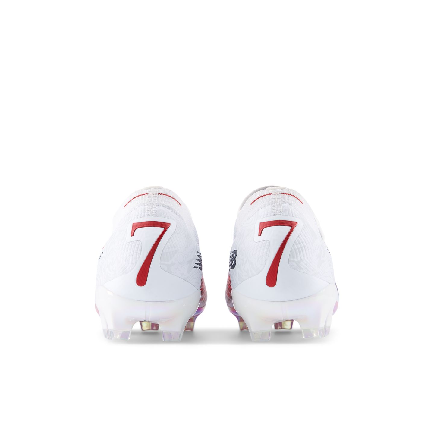 Мужские бутсы New Balance Bukayo Saka x Furon Elite FG V8, цвет: Белый / Бордовый — фото 4