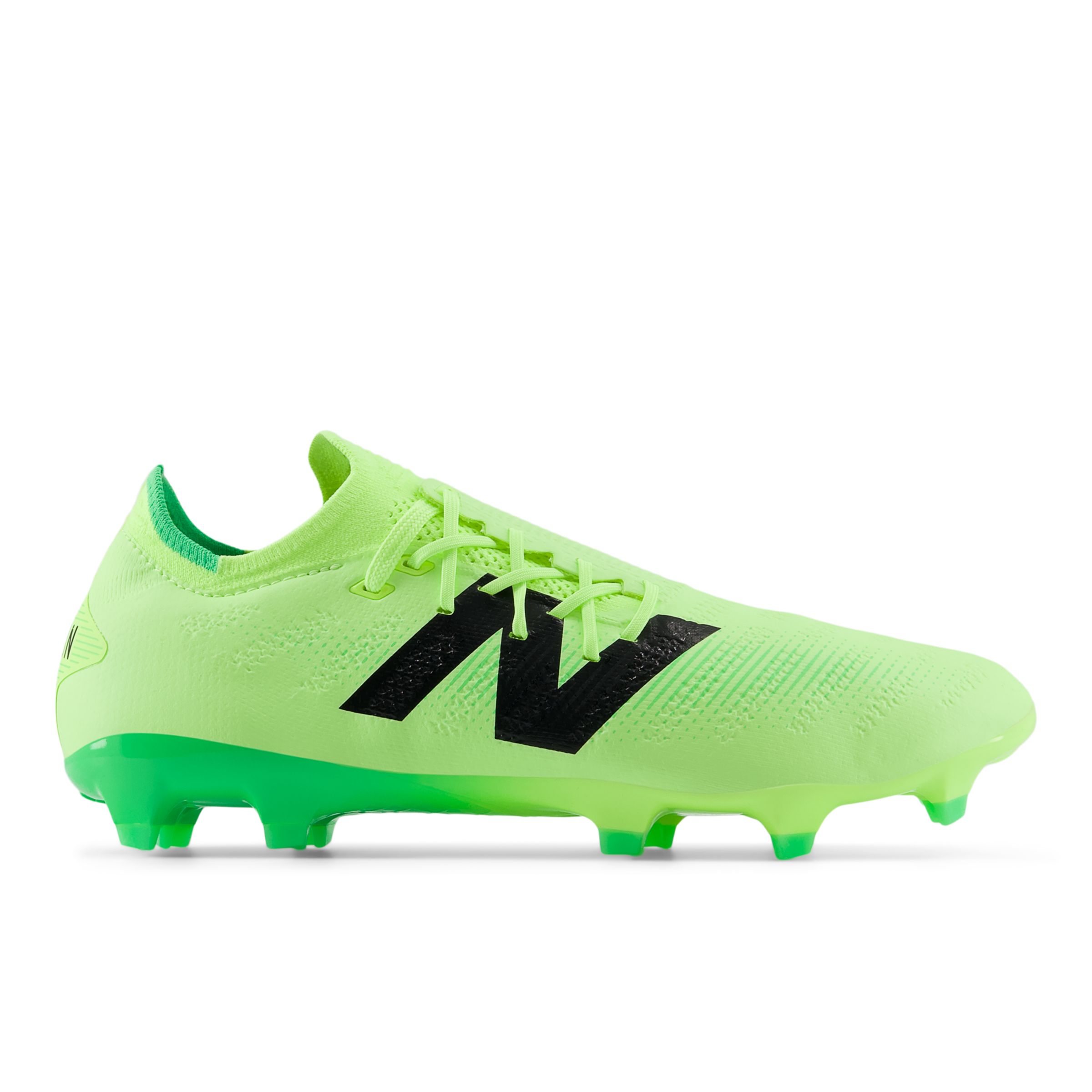 New Balance Unisex FURON PRO FG V7+ in Green/Black Synthetic, size 7