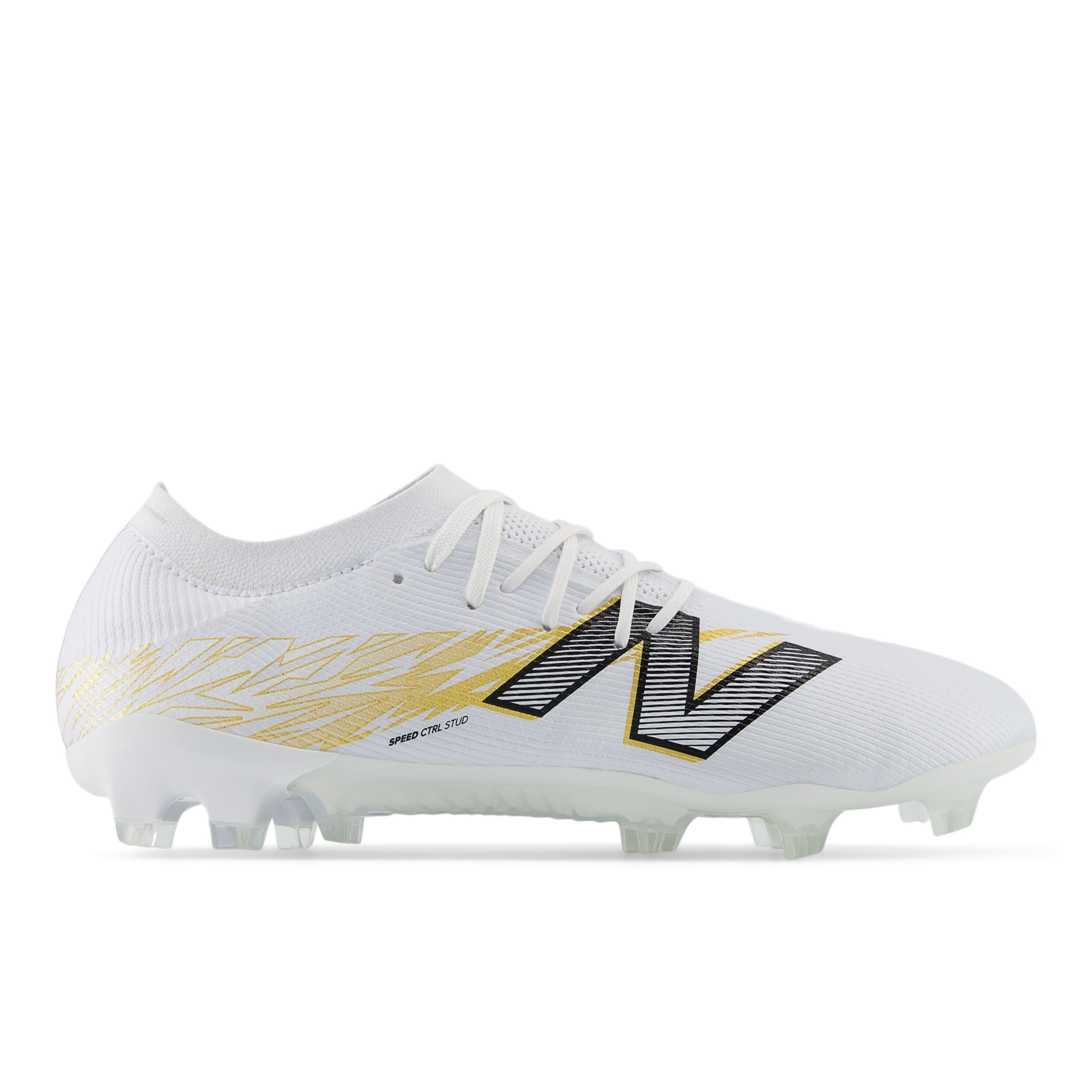 New Balance  Unisex FURON ELITE FG V8 i White/Brown/Grey/Black Synthetic, Storlek 40.5