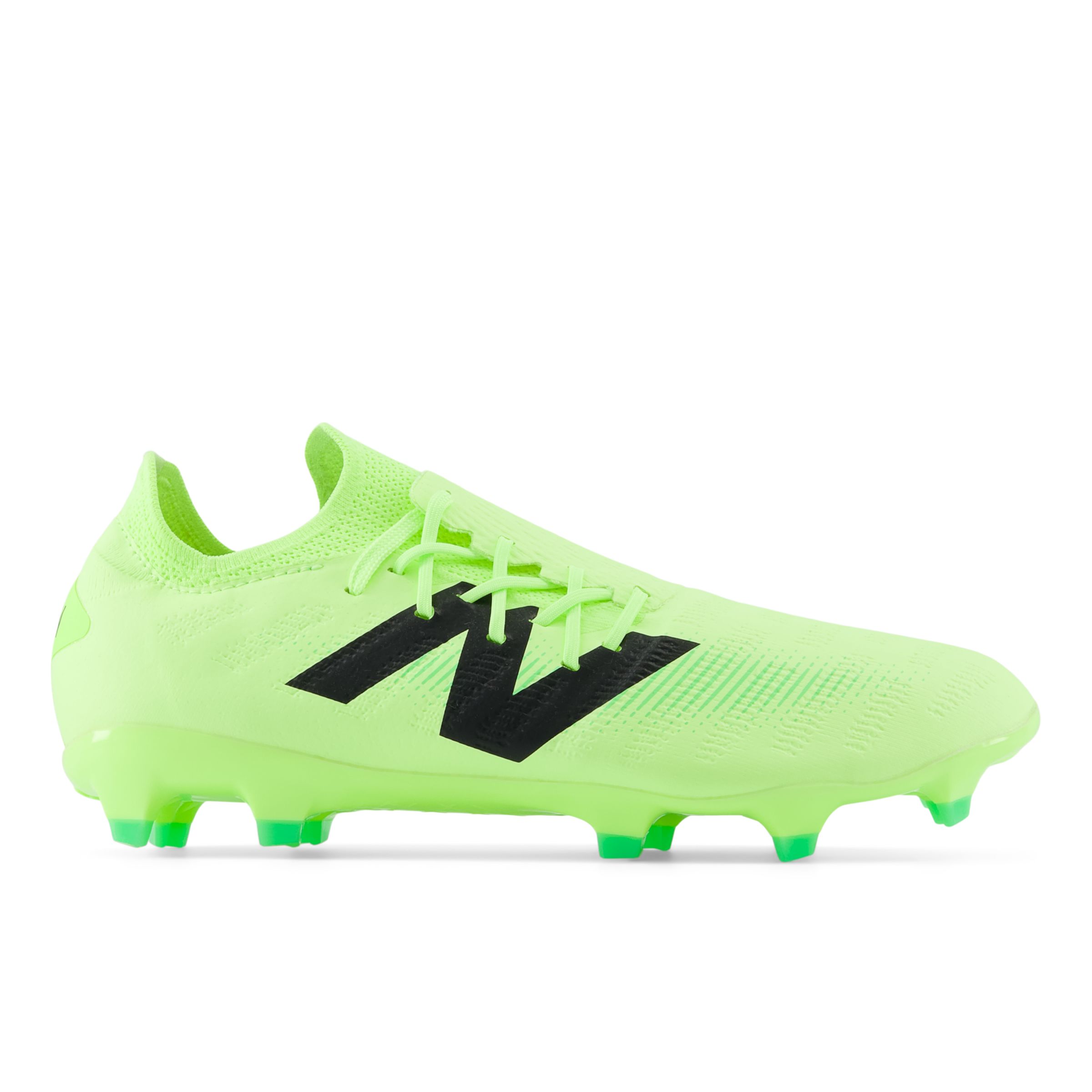 New Balance Unisex FURON DESTROY FG V7+ in Green/Black Synthetic, size 9