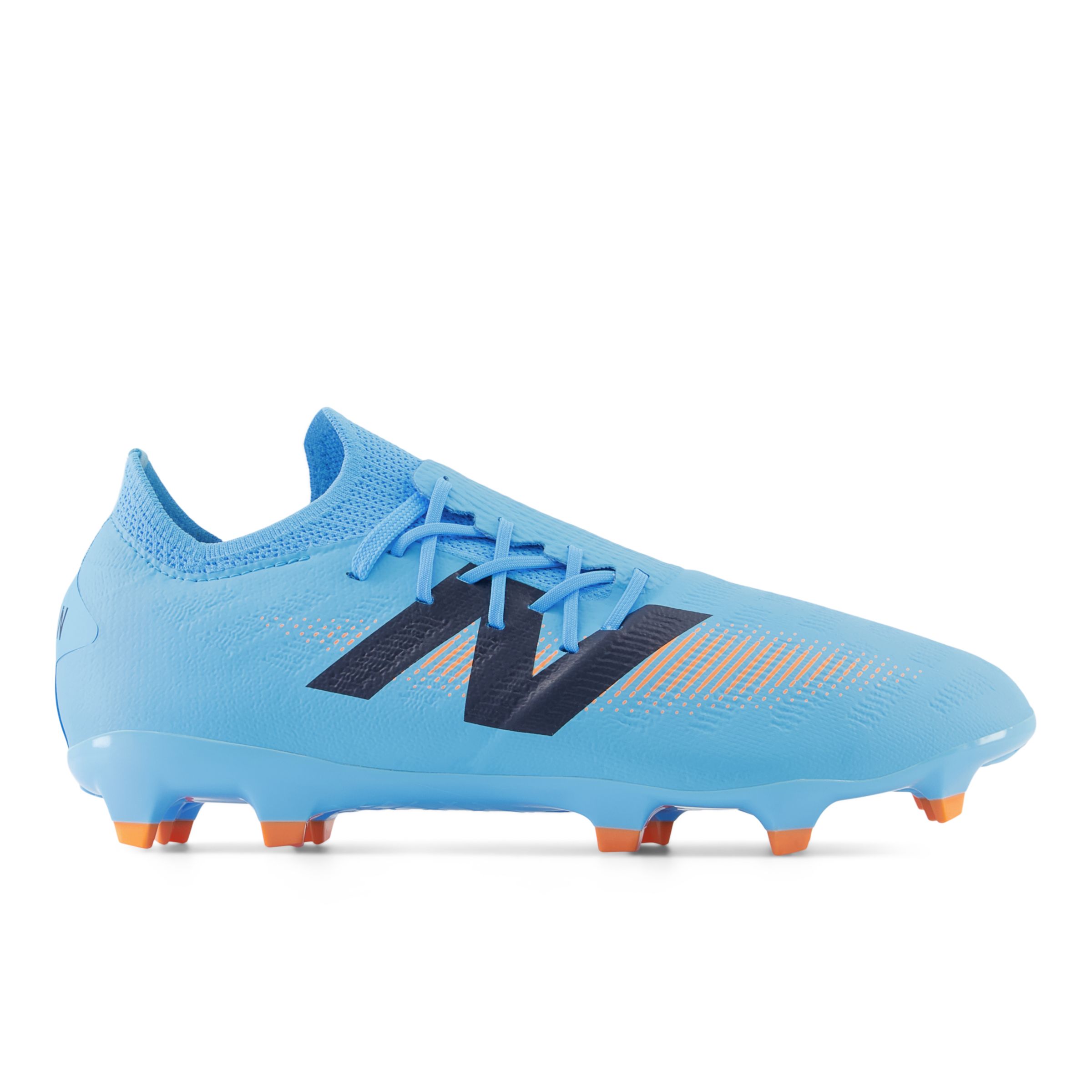 New Balance Unisex FURON DESTROY FG V7+ in Blue/Orange Synthetic, size 9.5