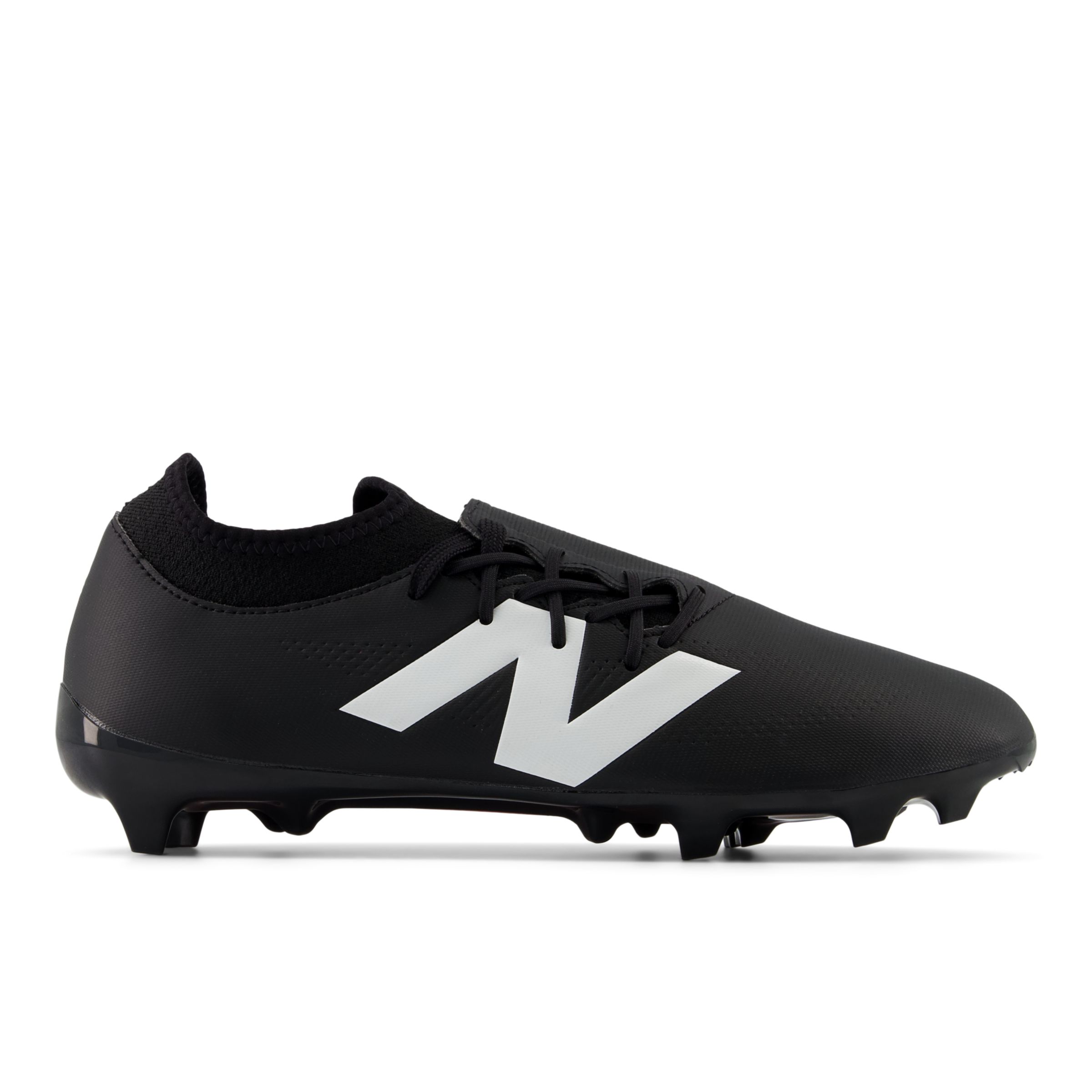 New Balance Unisex FURON DISPATCH FG V7+ in Black/White/Red Synthetic, size 6