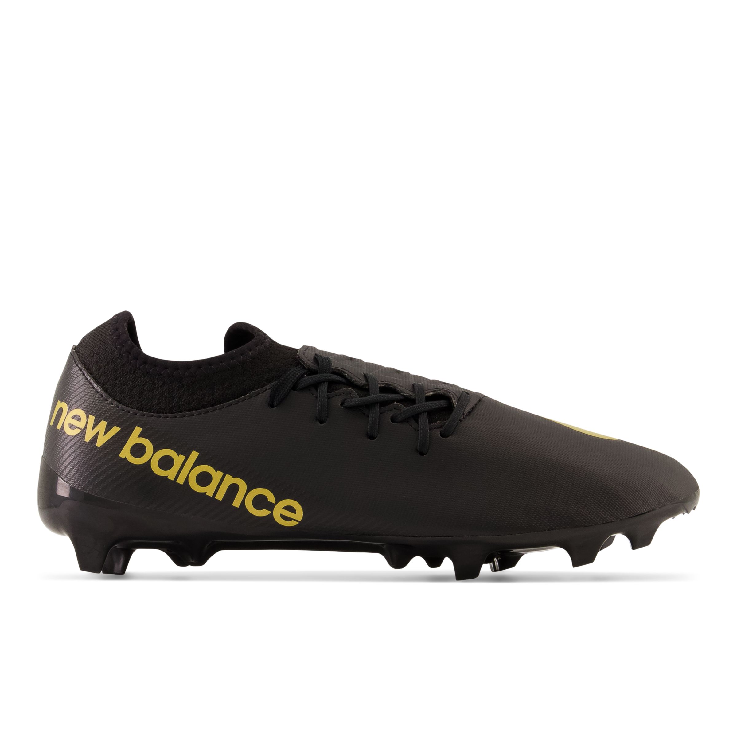 New Balance Men's Furon v7 Dispatch FG in Black/Yellow Synthetic, size 8 Wide