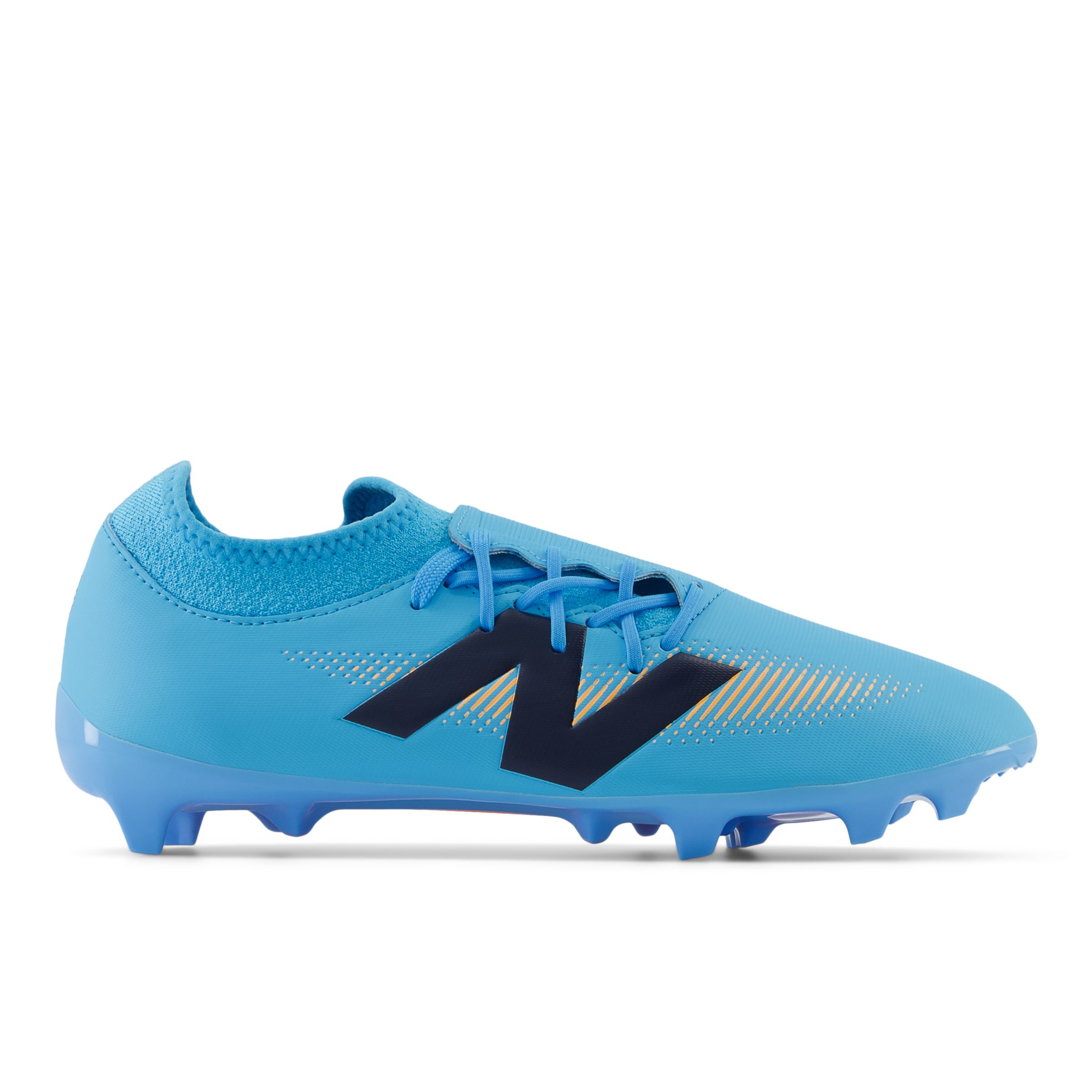 New Balance Unisex FURON DISPATCH FG V7+ in Blue/Orange Synthetic, size 5