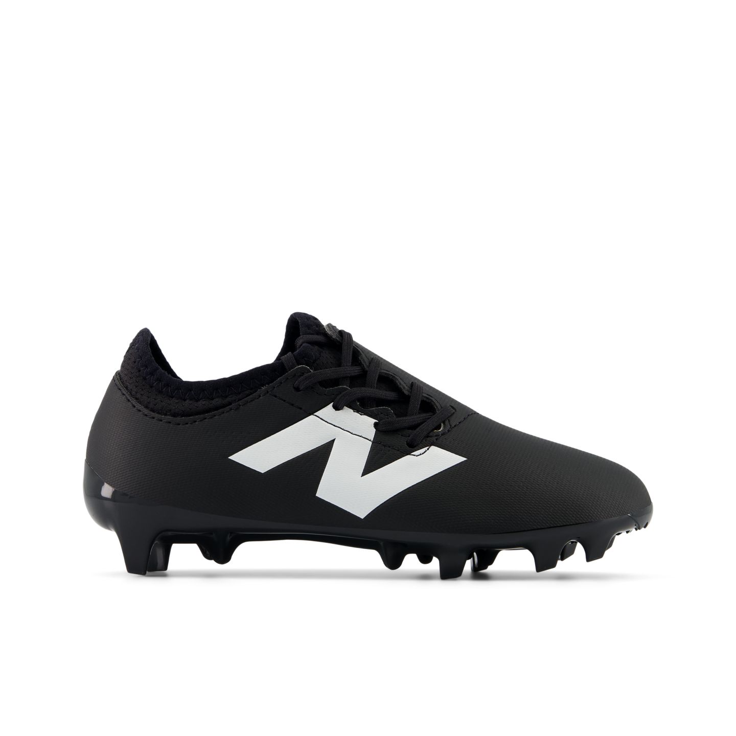 Детские бутсы New Balance Furon Dispatch Jnr FG V7+, цвет: Чёрный / Белый — фото 1