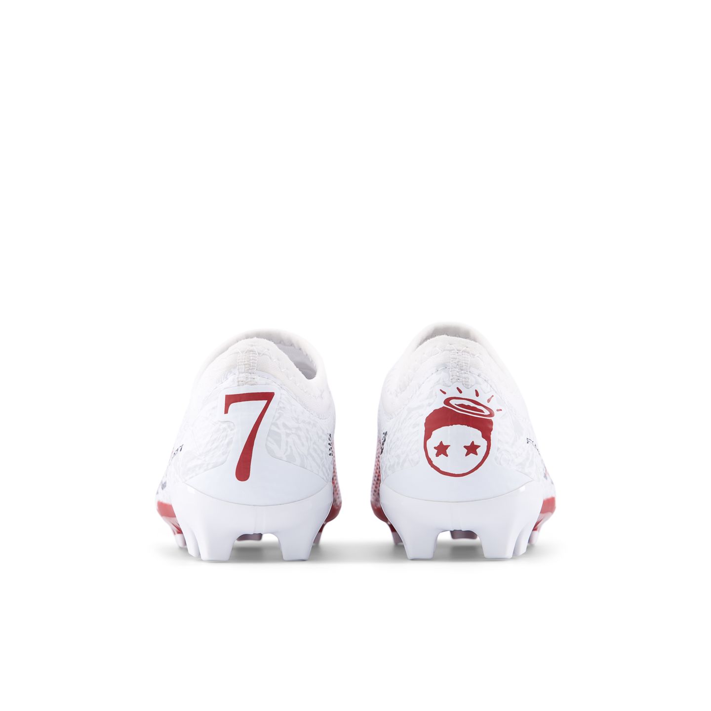 Детские бутсы New Balance Bukayo Saka x Furon Team Jnr FG V8, цвет: Белый / Бордовый — фото 5