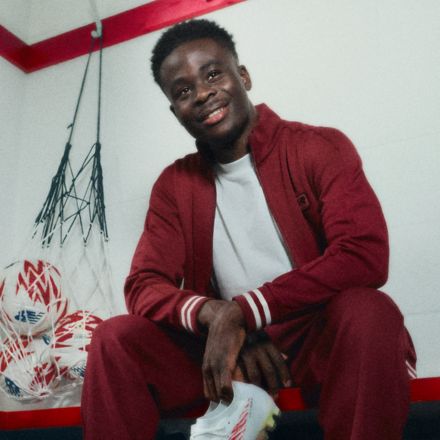 BUKAYO SAKA x FURON TEAM JNR FG V8, White with Burgundy with Silver, SJF3FBSC