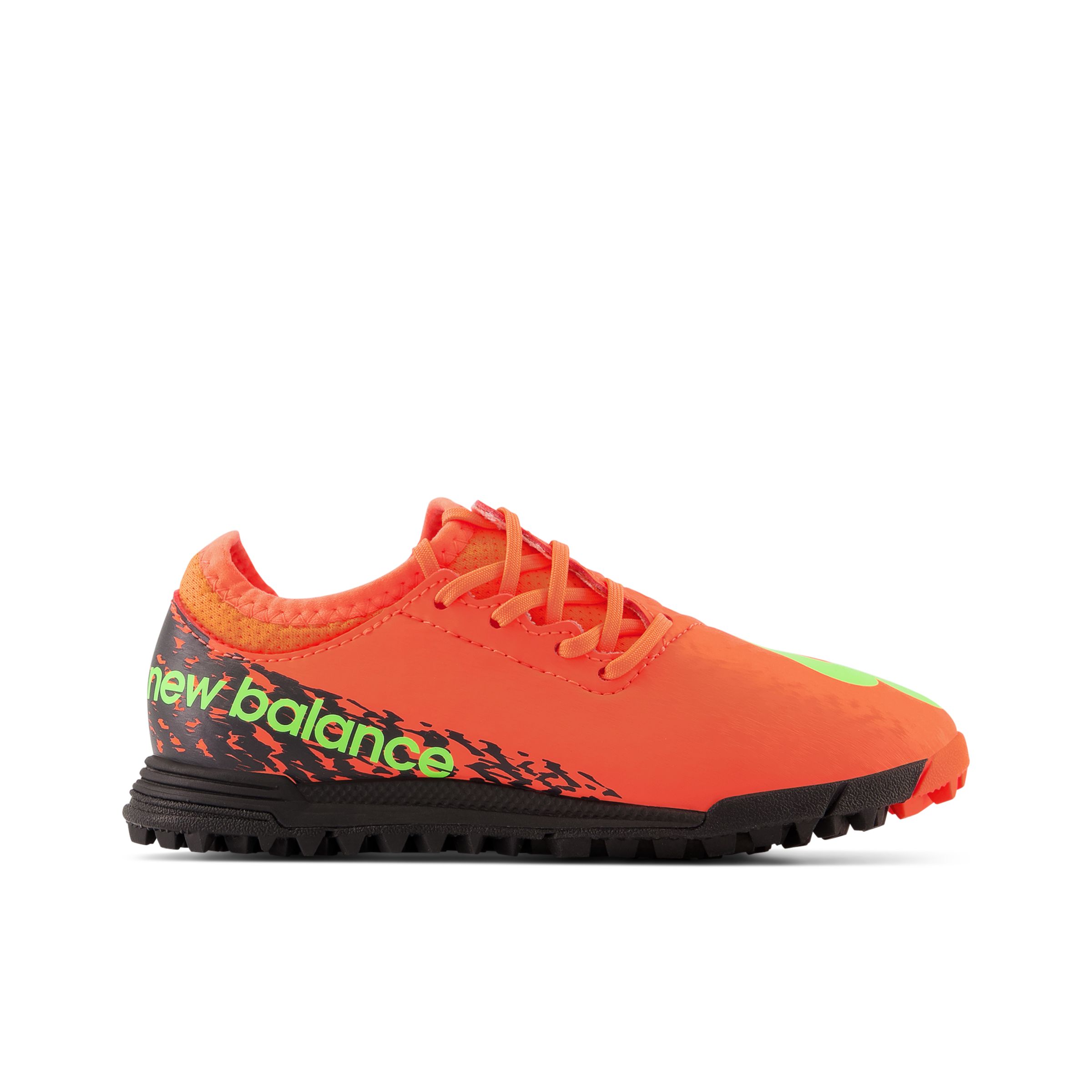 New Balance Enfant Furon v7 Dispatch Junior TF en Orange/Black/Noir/Green/vert, Synthetic, Taille 37.5