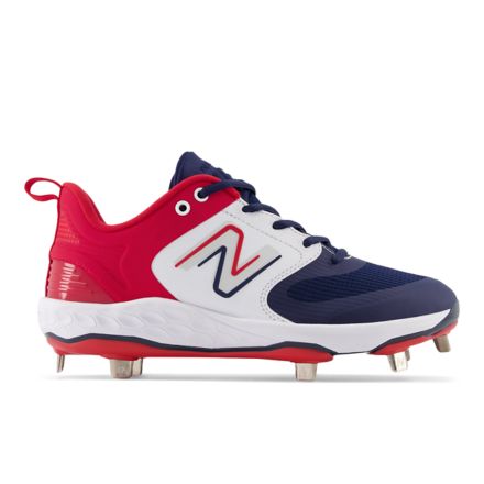 New Balance SPVELO N1 White/Navy Women's Softball Cleat