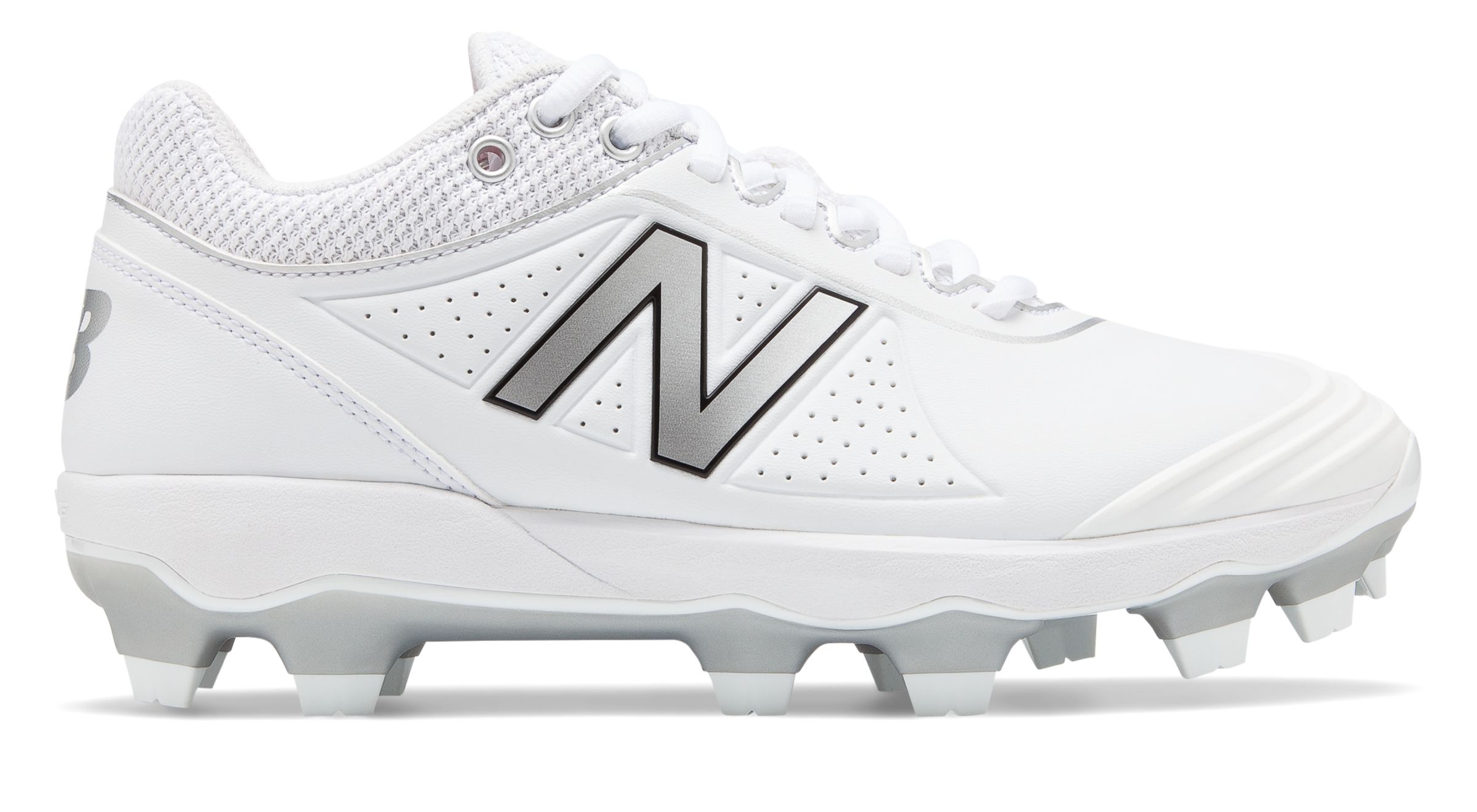 all white new balance softball cleats
