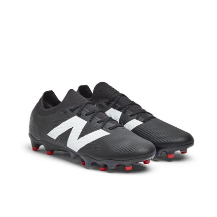 Black and white new balance football boots for clearance sale