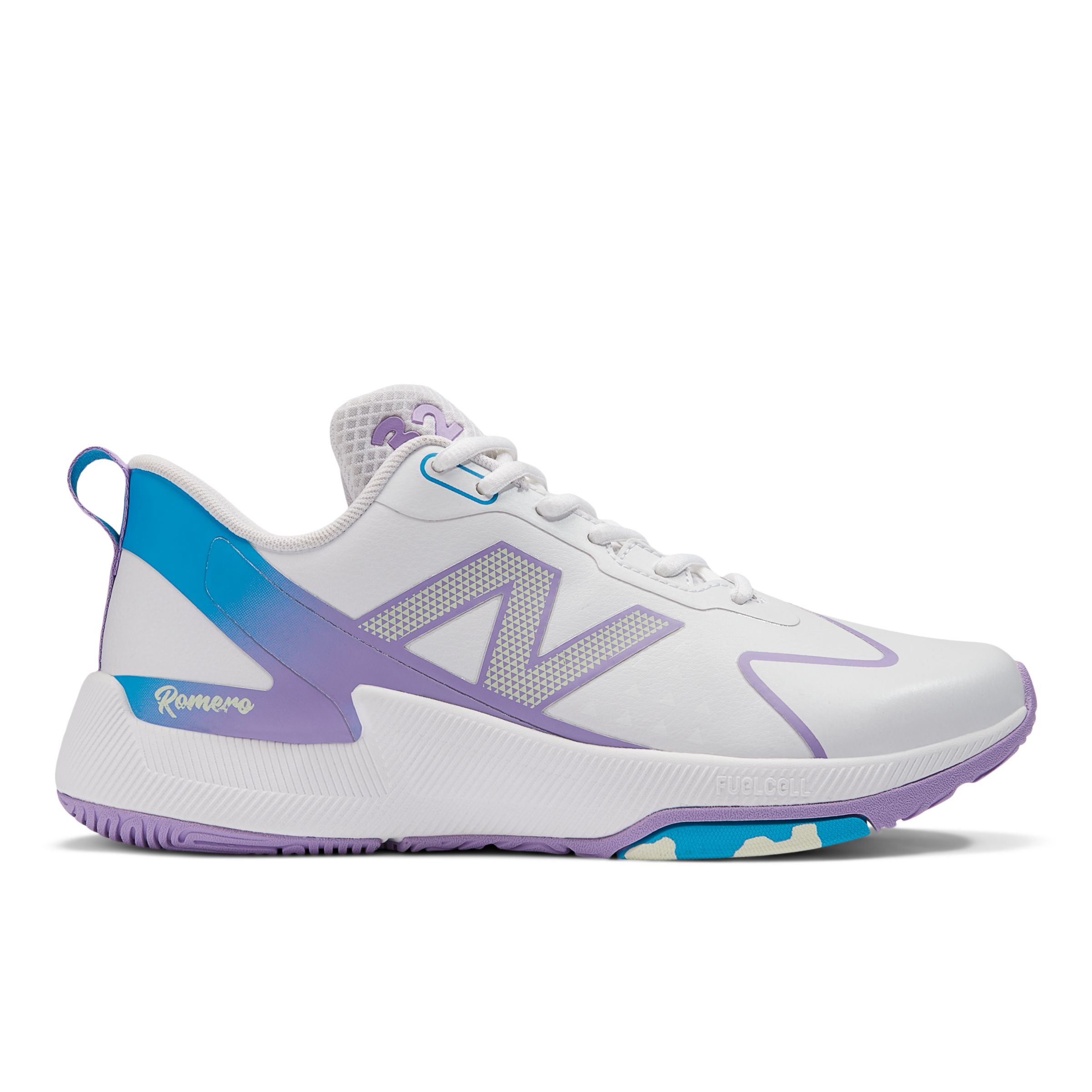 

New Balance Women's FuelCell Romero Duo Trainer Unity of Sport White/Purple/Blue - White/Purple/Blue