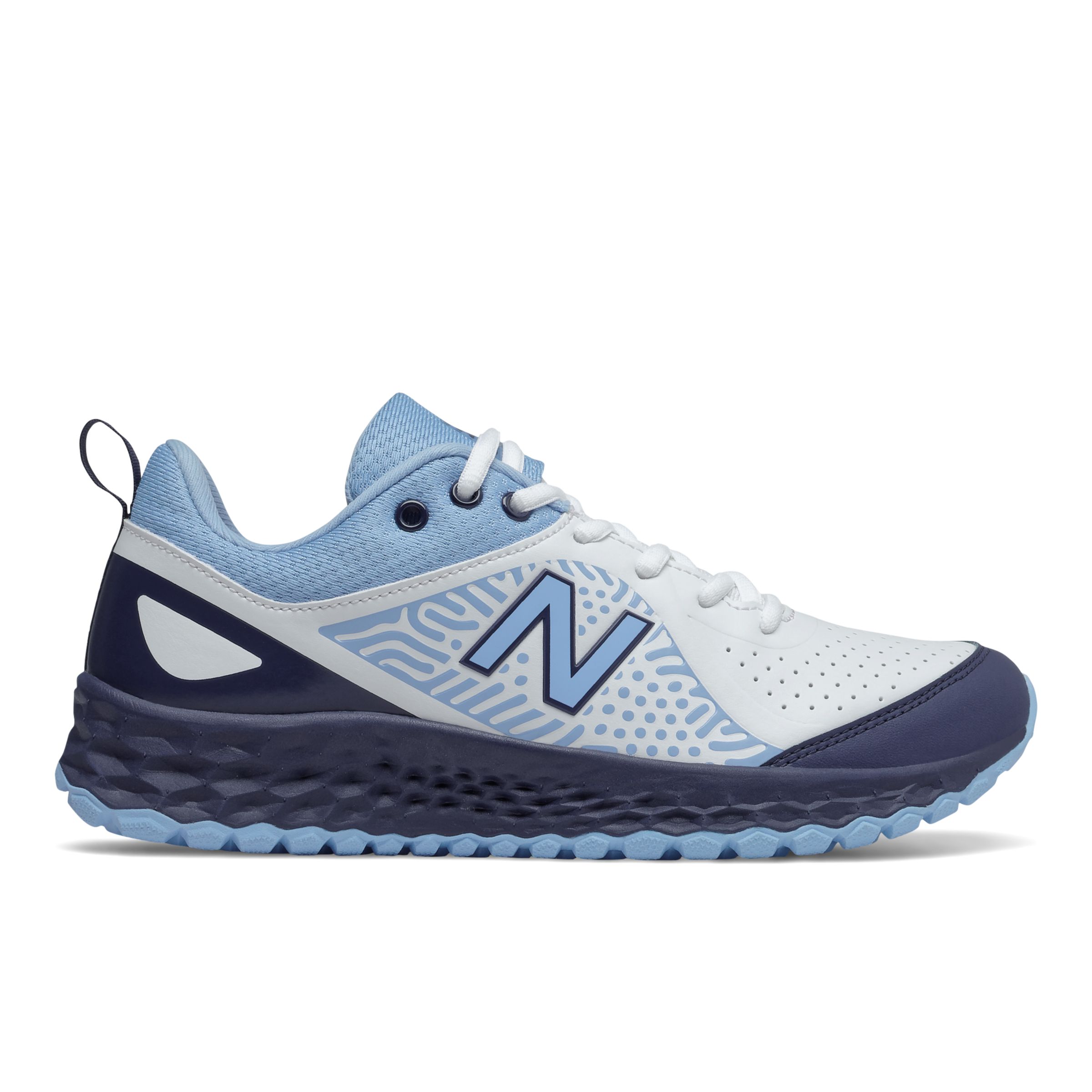 navy blue new balance turf shoes