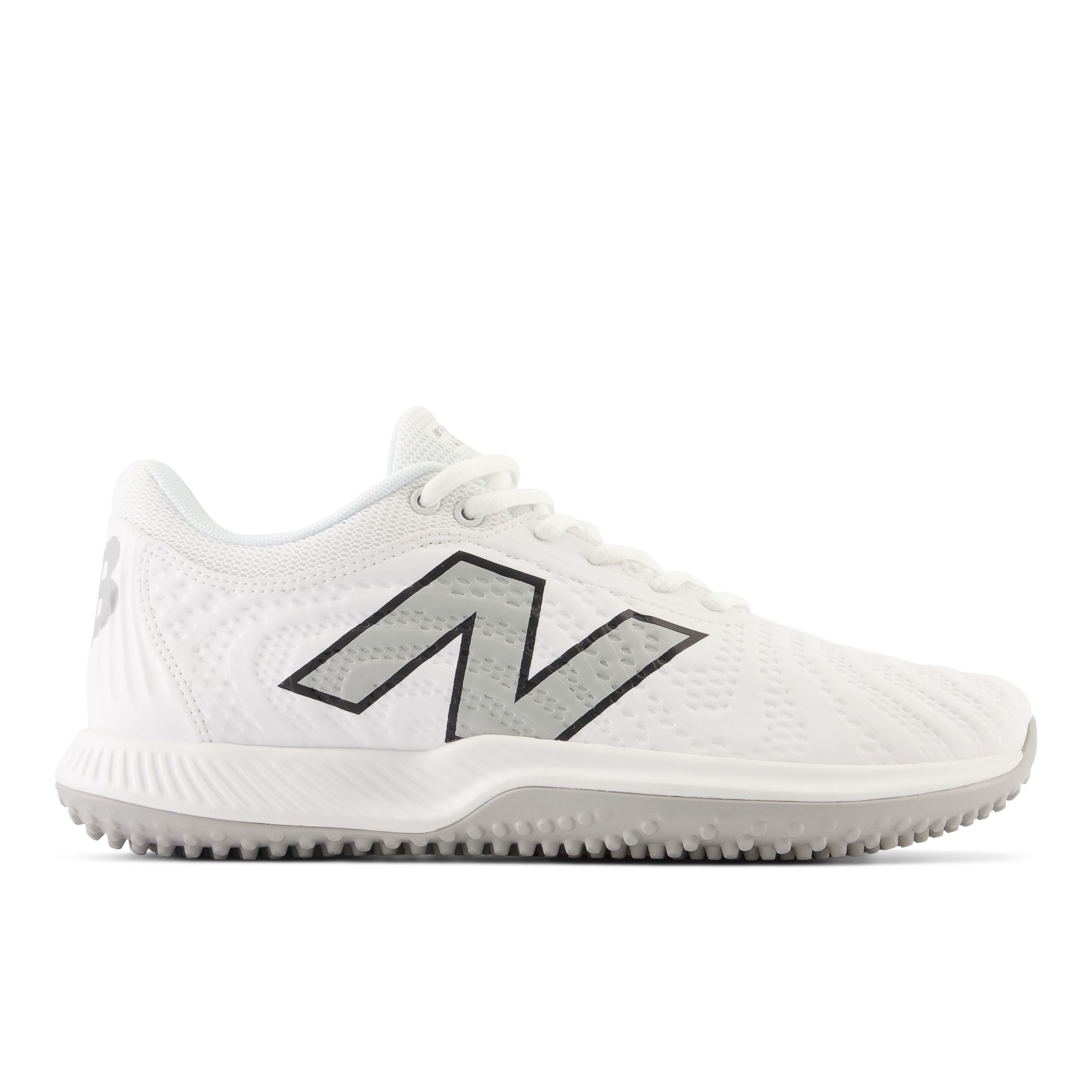 Black and white new balance turf shoes sale