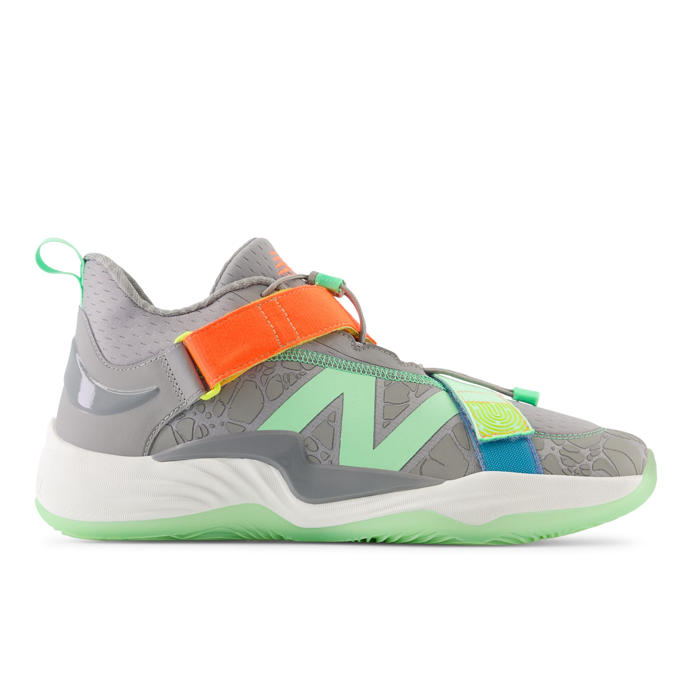 뉴발란스 New Balance FuelCell Lindor 2 Pre-Game,Team Away Grey with Electric Jade and Neon Dragonf