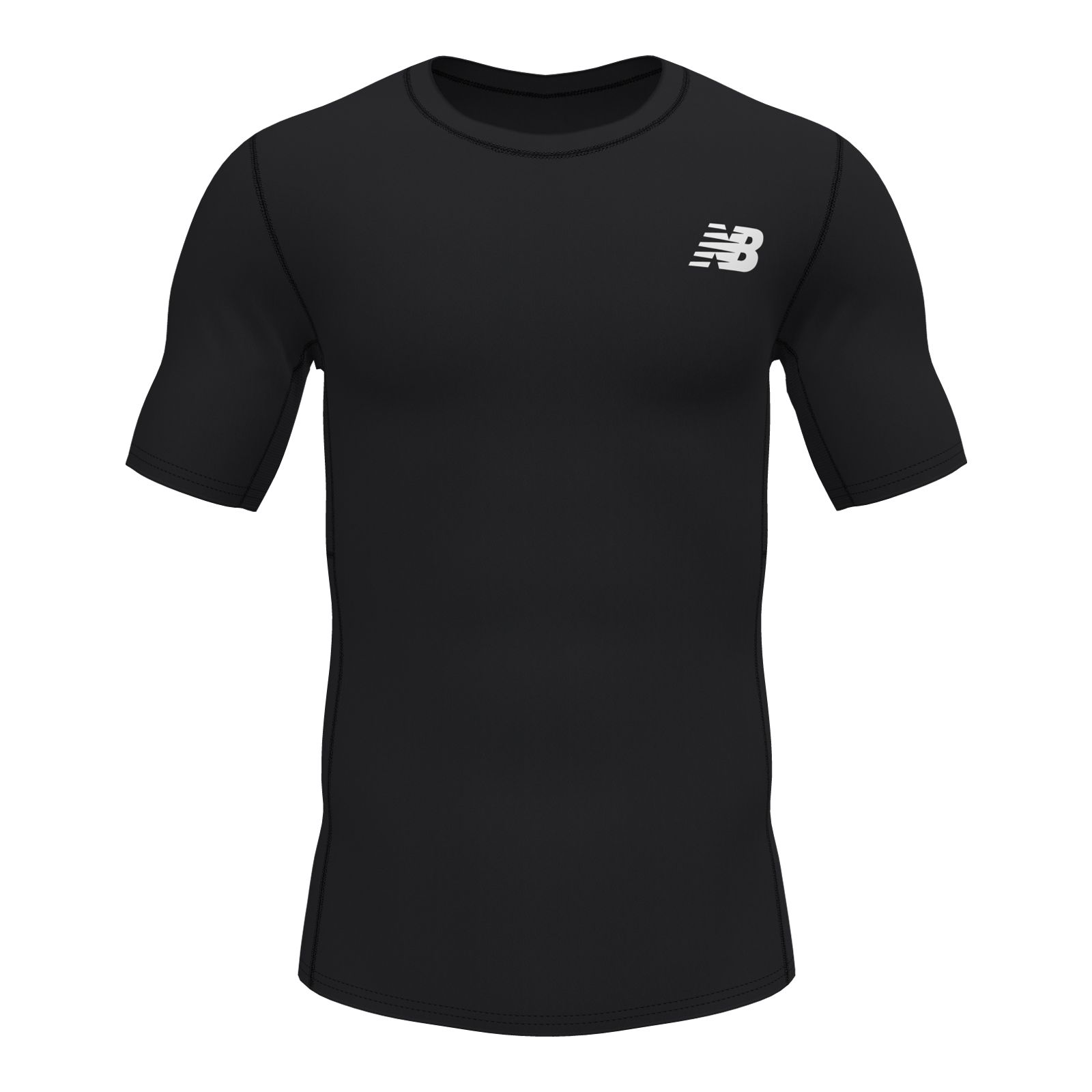 

New Balance Men's Baselayer Short Sleeve Top Black - Black