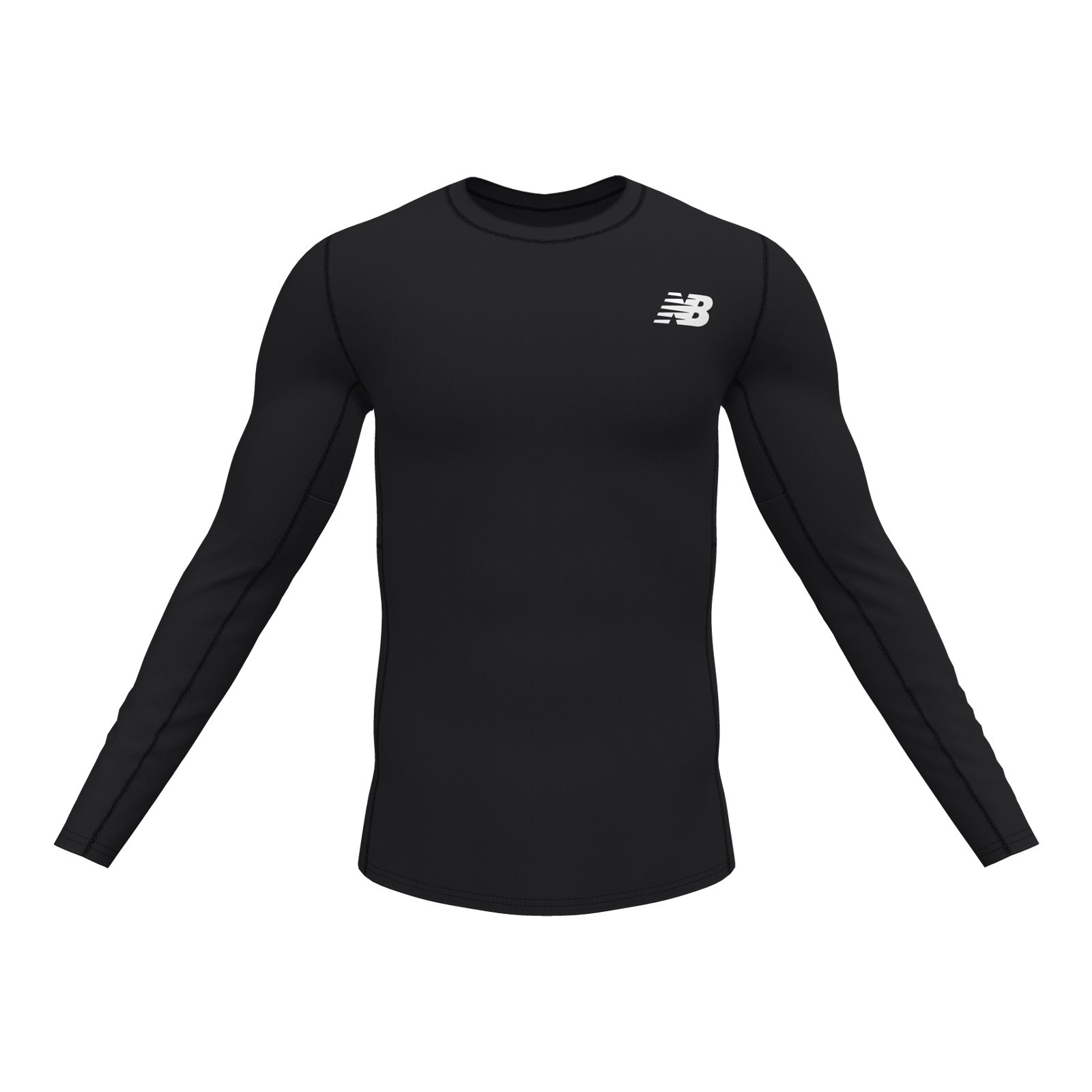 

New Balance Men's Baselayer Long Sleeve Top Black - Black