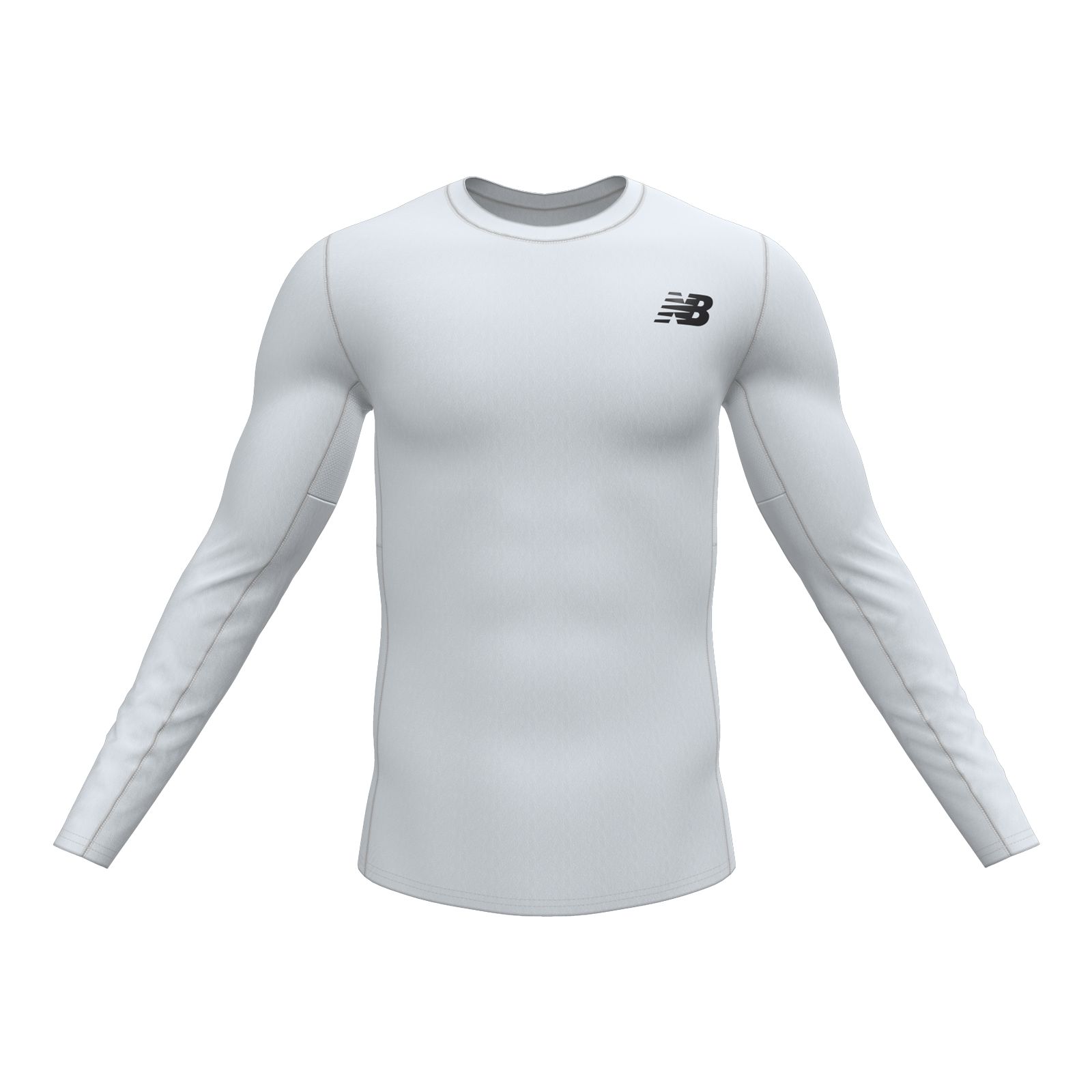 

New Balance Men's Baselayer Long Sleeve Top White - White