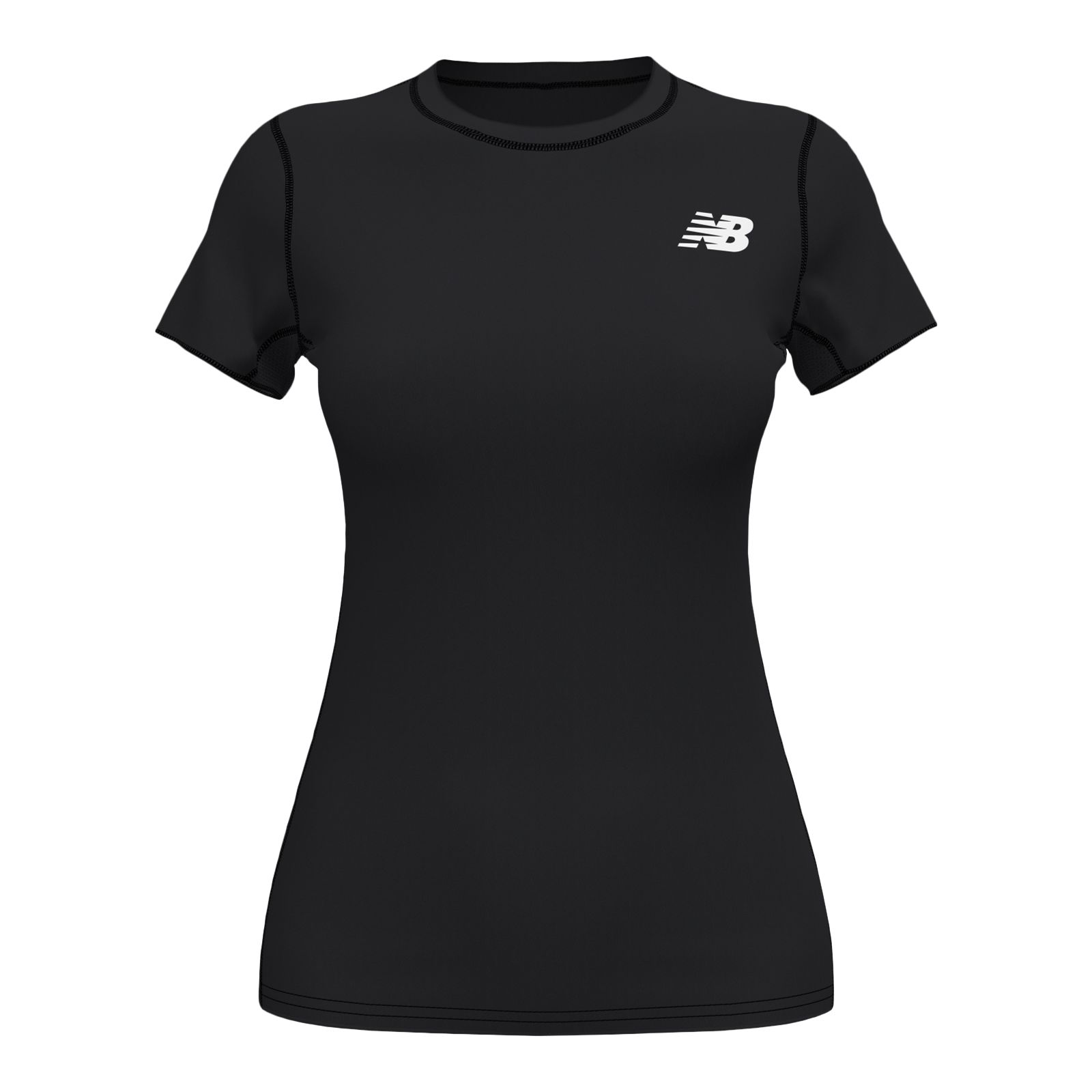 

New Balance Women's W Baselayer Short Sleeve Top Black - Black