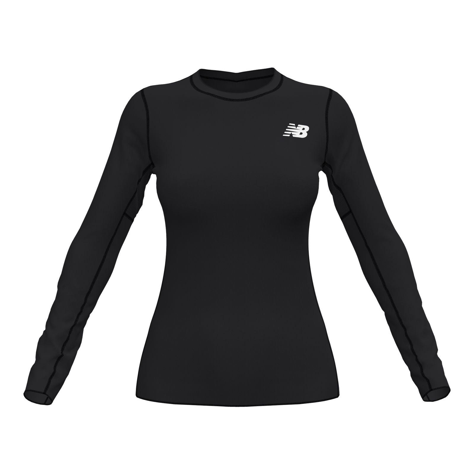 

New Balance Women's W Baselayer Long Sleeve Top Black - Black