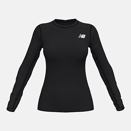 New Balance W Baselayer Long Sleeve Top, TMWT735TBK image number null