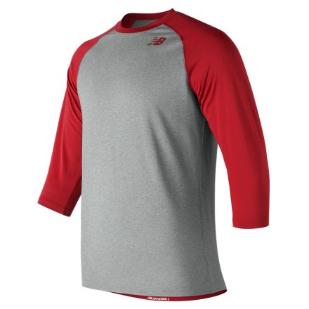 New Balance Youth 3 Quarter Raglan, TMYT601TRE image number null