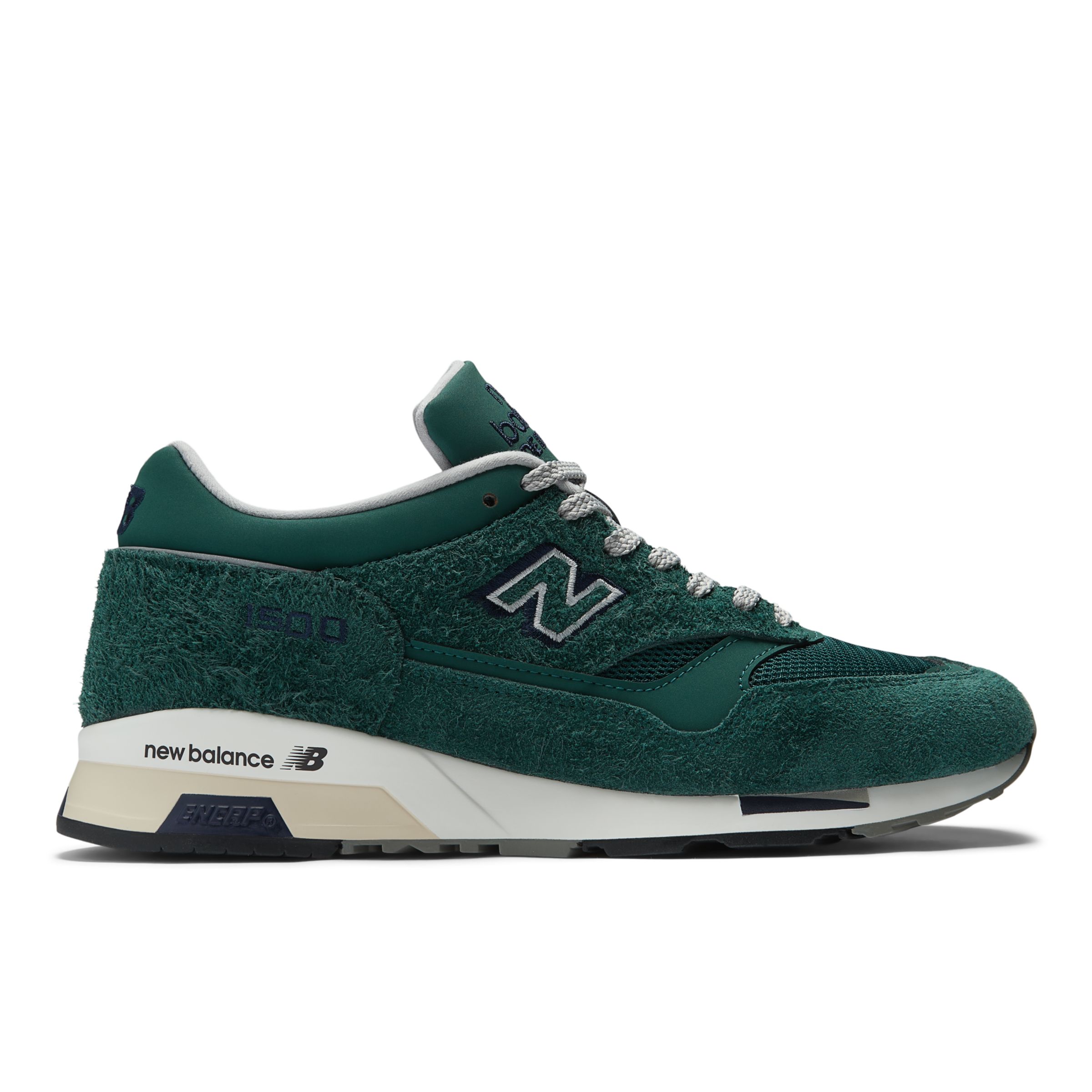 New Balance Unisex Made in UK 1500 in Green/Blue/Grey/Yellow Suede/Mesh, size 11