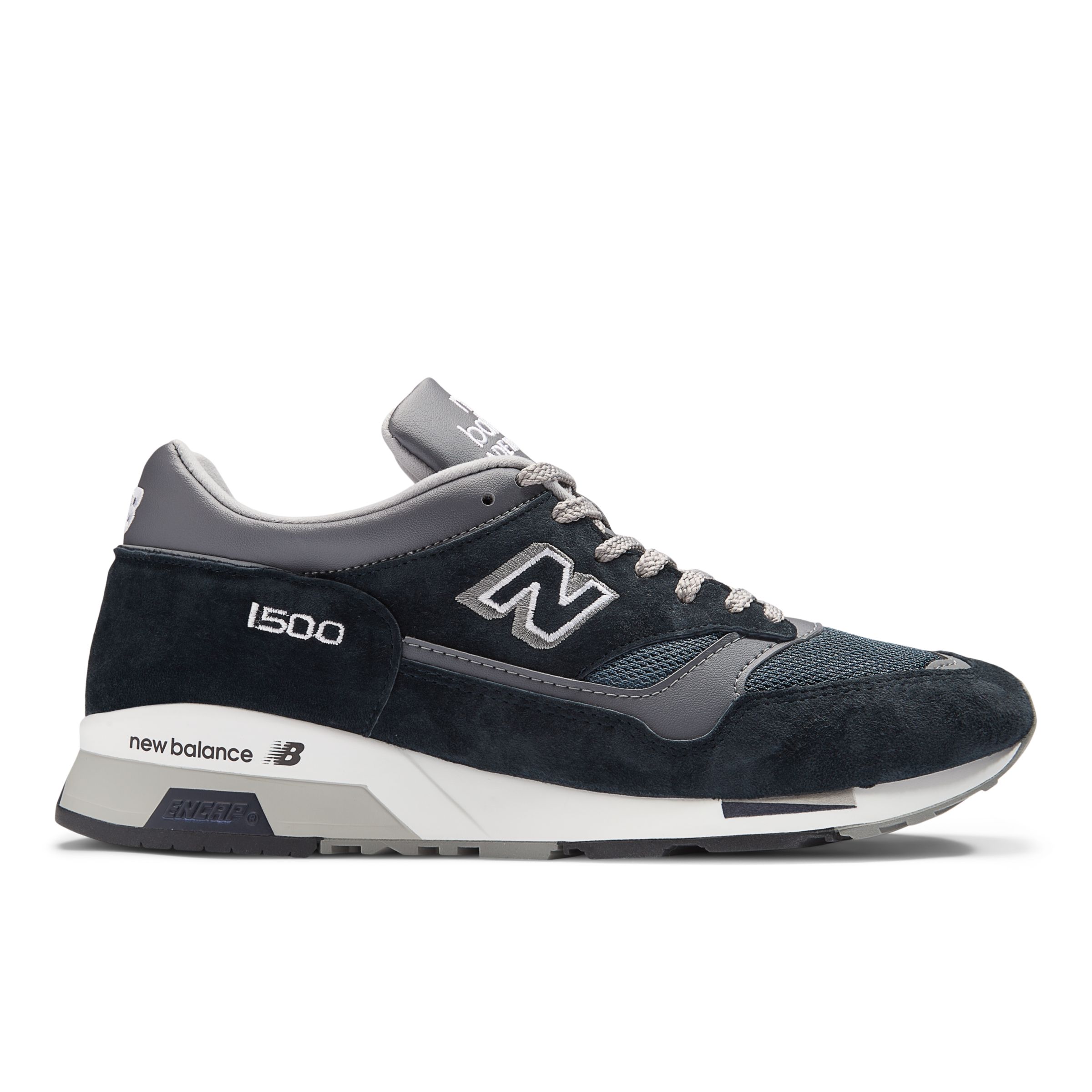 New Balance Unisex Made in UK 1500 in Blue/Grey/White Suede/Mesh, size 8