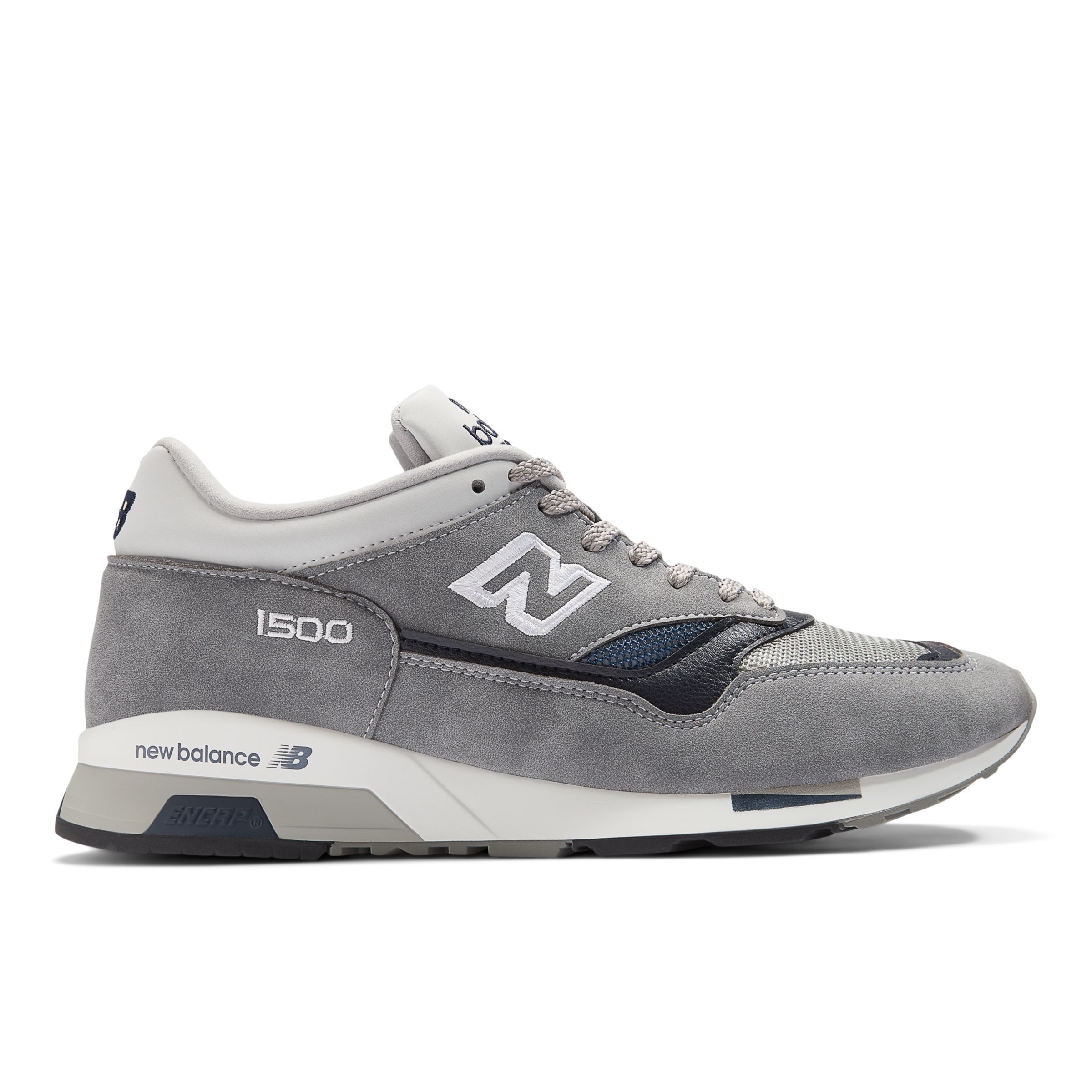 New Balance Unisex Made in UK 1500 in Grey/Blue Synthetic, size 11.5