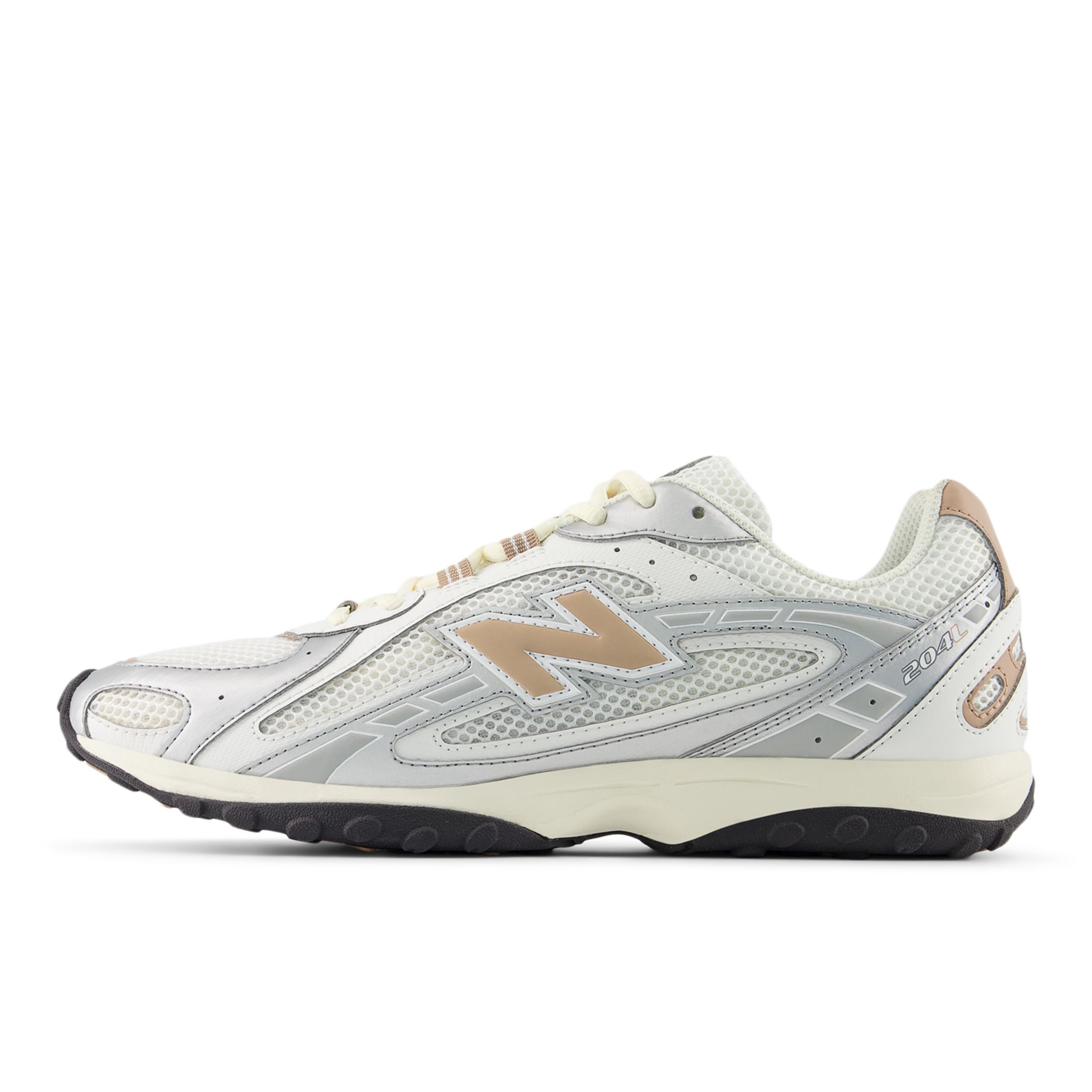 New Balance Unisex 204L in Grey/Black Synthetic, size 3.5