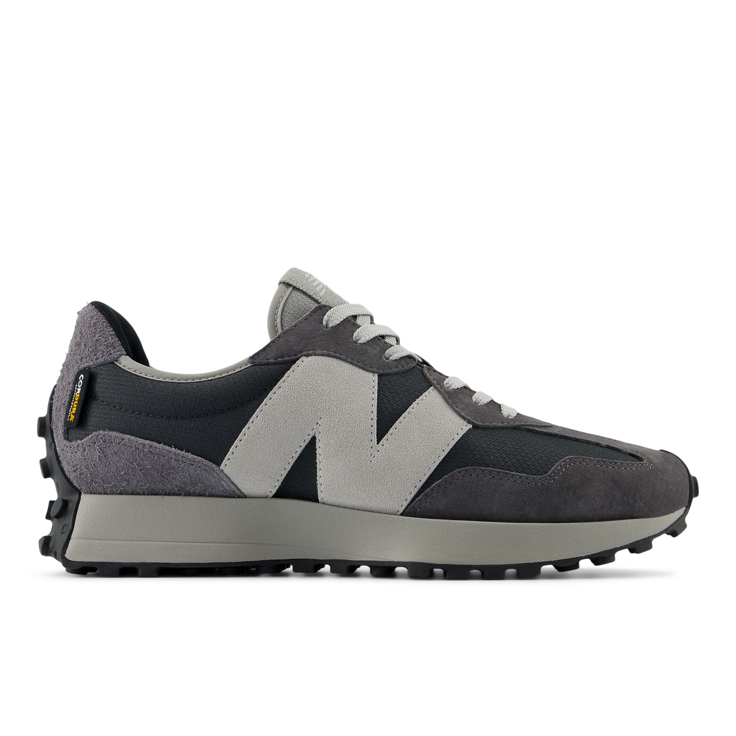 New Balance Unisex 327 in Grey Suede/Mesh, size 9