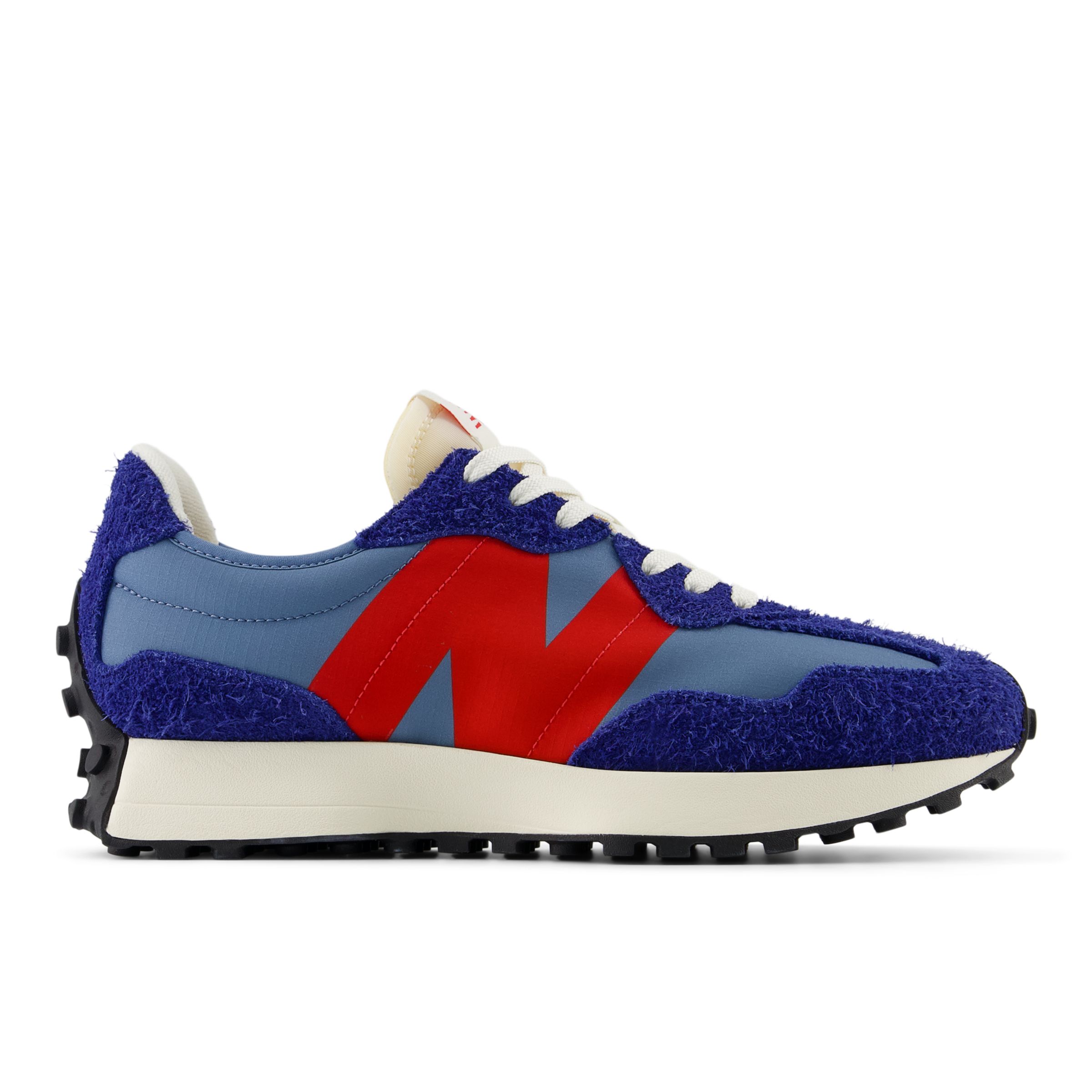 New Balance Unisex 327 in Blue/Orange Suede/Mesh, size 3.5