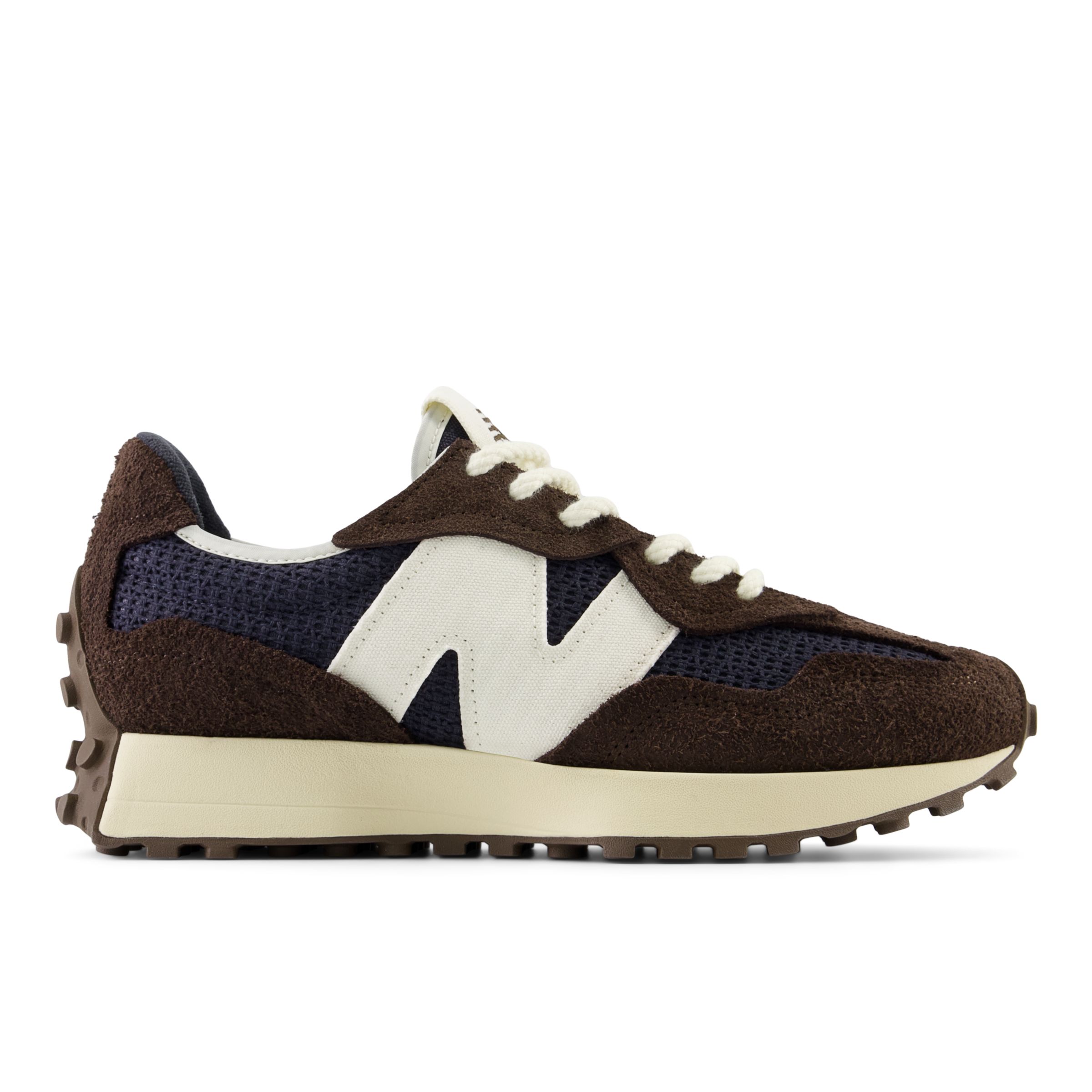 

New Balance Unisex 327 en Marron/Noir, Suede/Mesh, Taille 43 Large