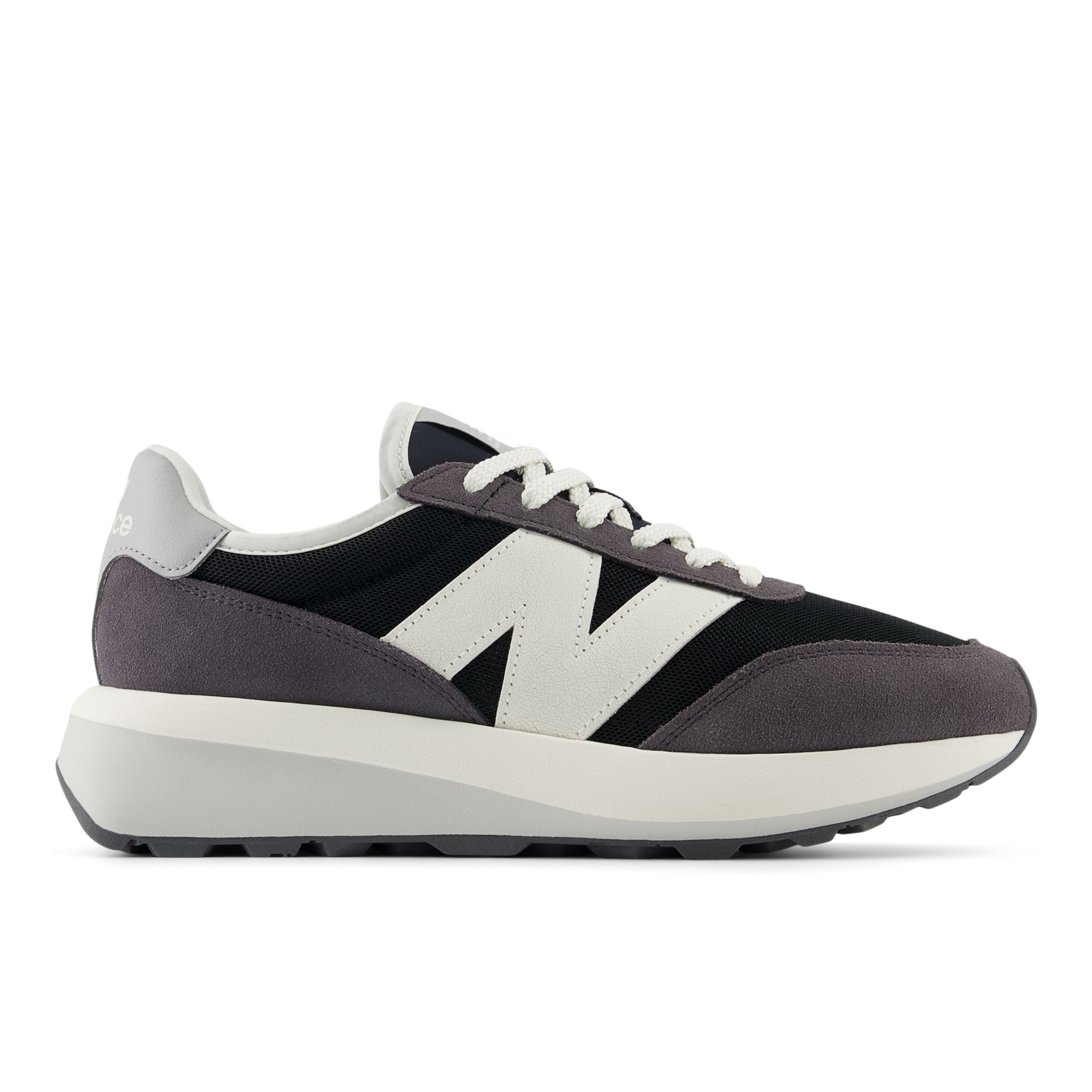 New Balance Unisexe 370 en Gris/Blanc, Suède/Mesh, Taille 44 Large